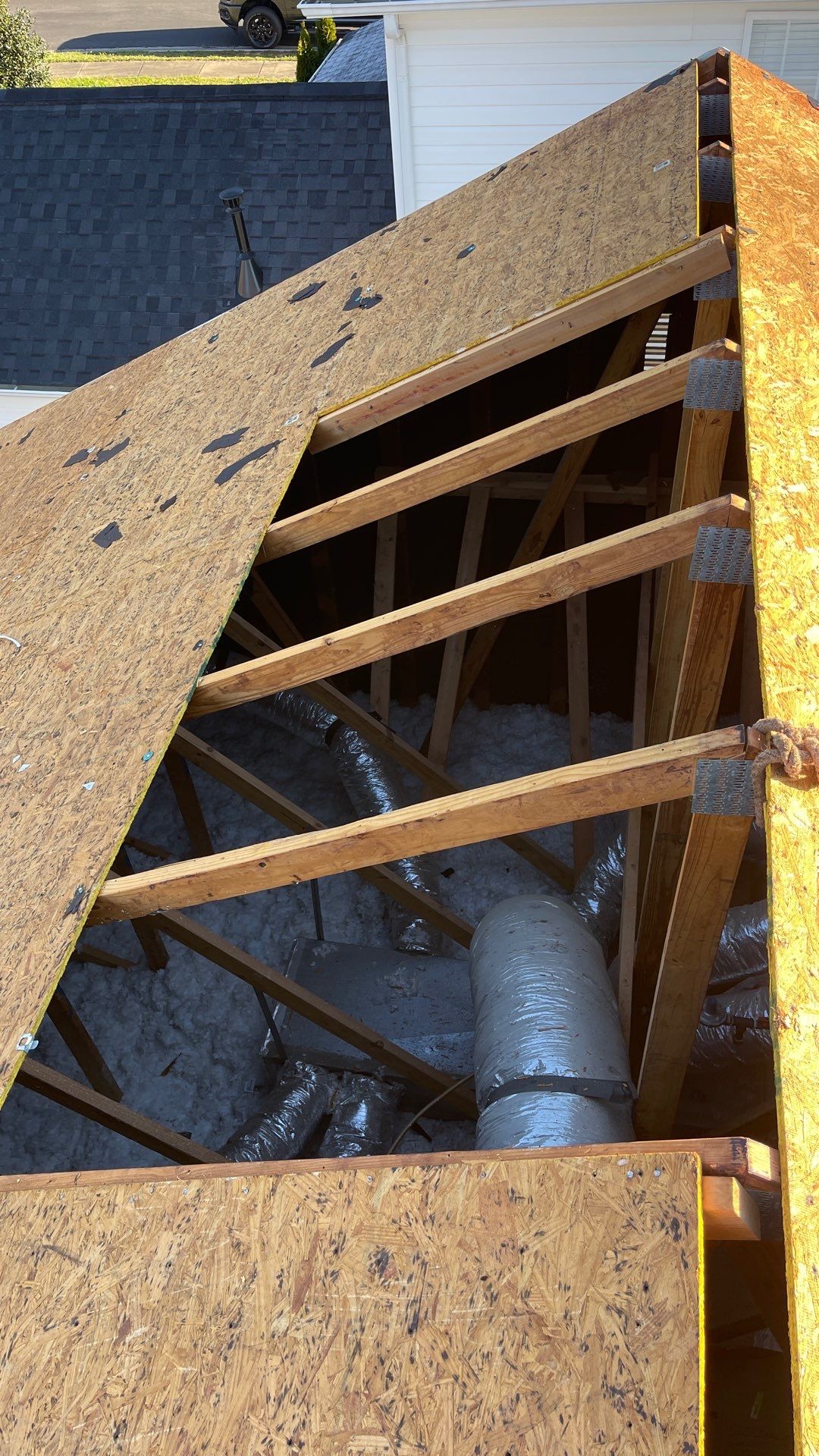 Roof replacement by hail damage by Just Brilliant Restoration JBR