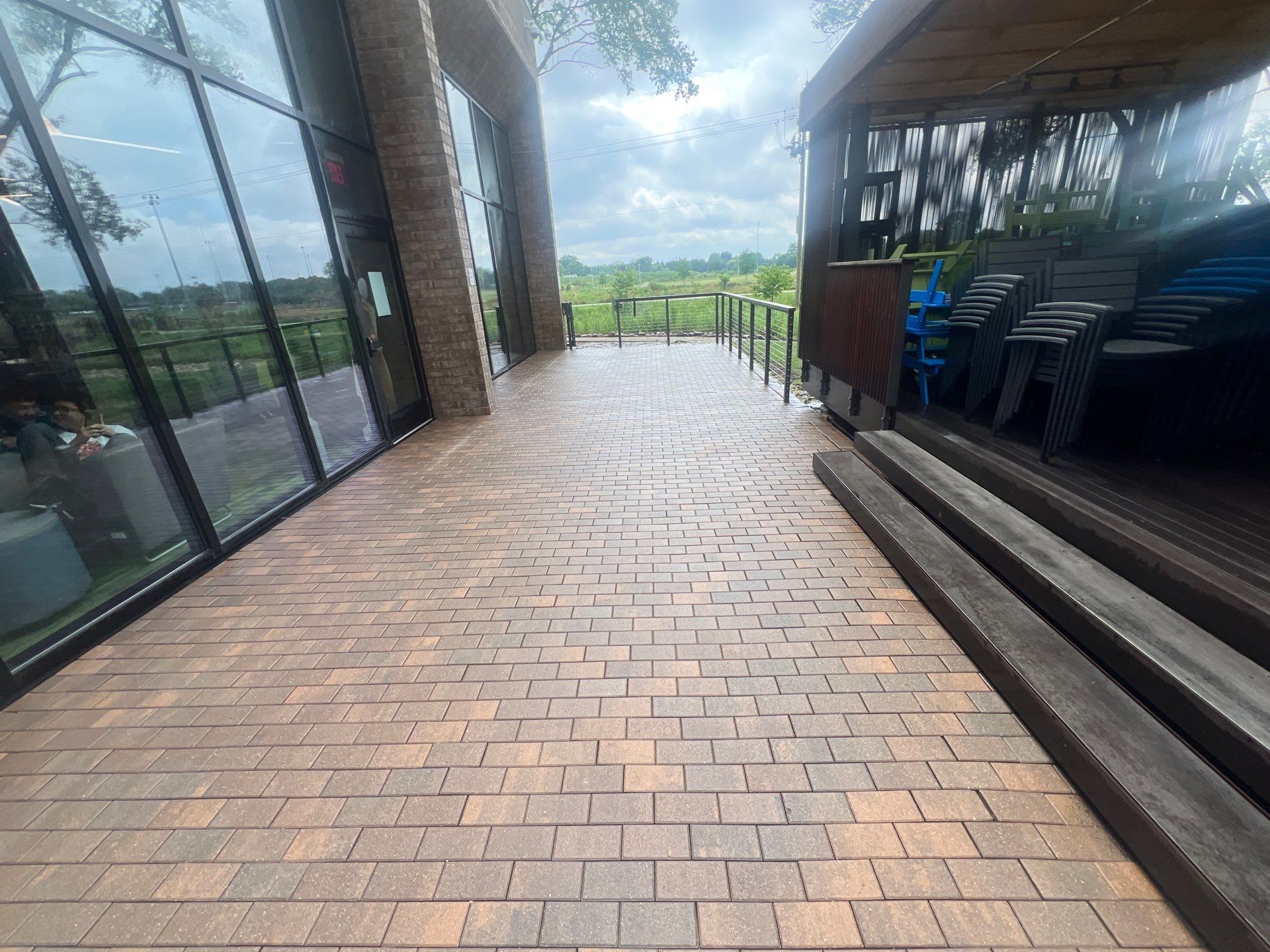 Brick paver repair, cleaning, sealing and poly sanding by Northern Power Washing LLC.