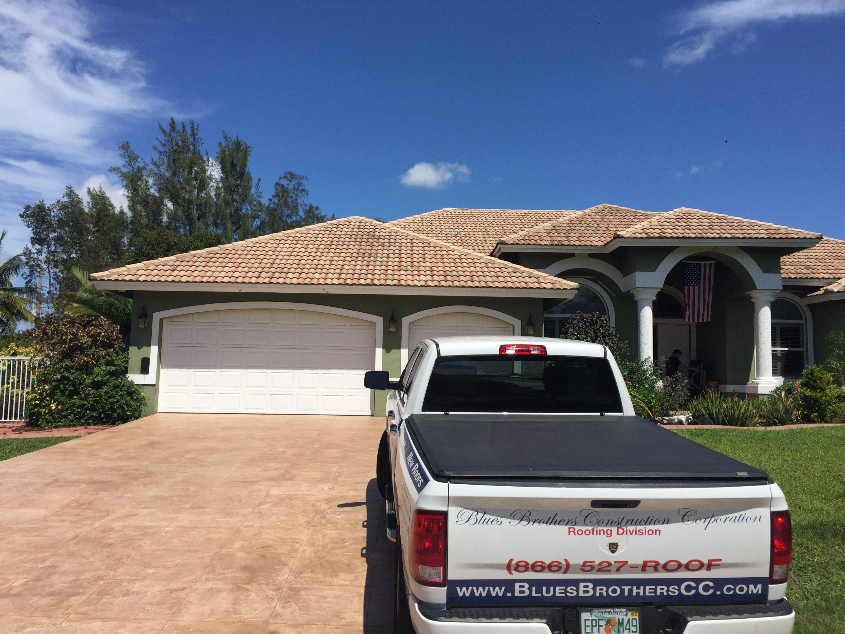 Residential Roofing Installation using 1" Nail strip metal roof by BLUES BROTHERS CONSTRUCTION CORP