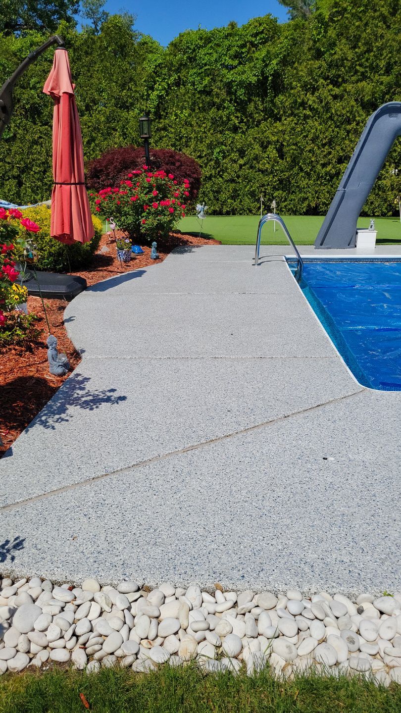 Pool Deck in Worcester, MA by Symphony Concrete Coatings