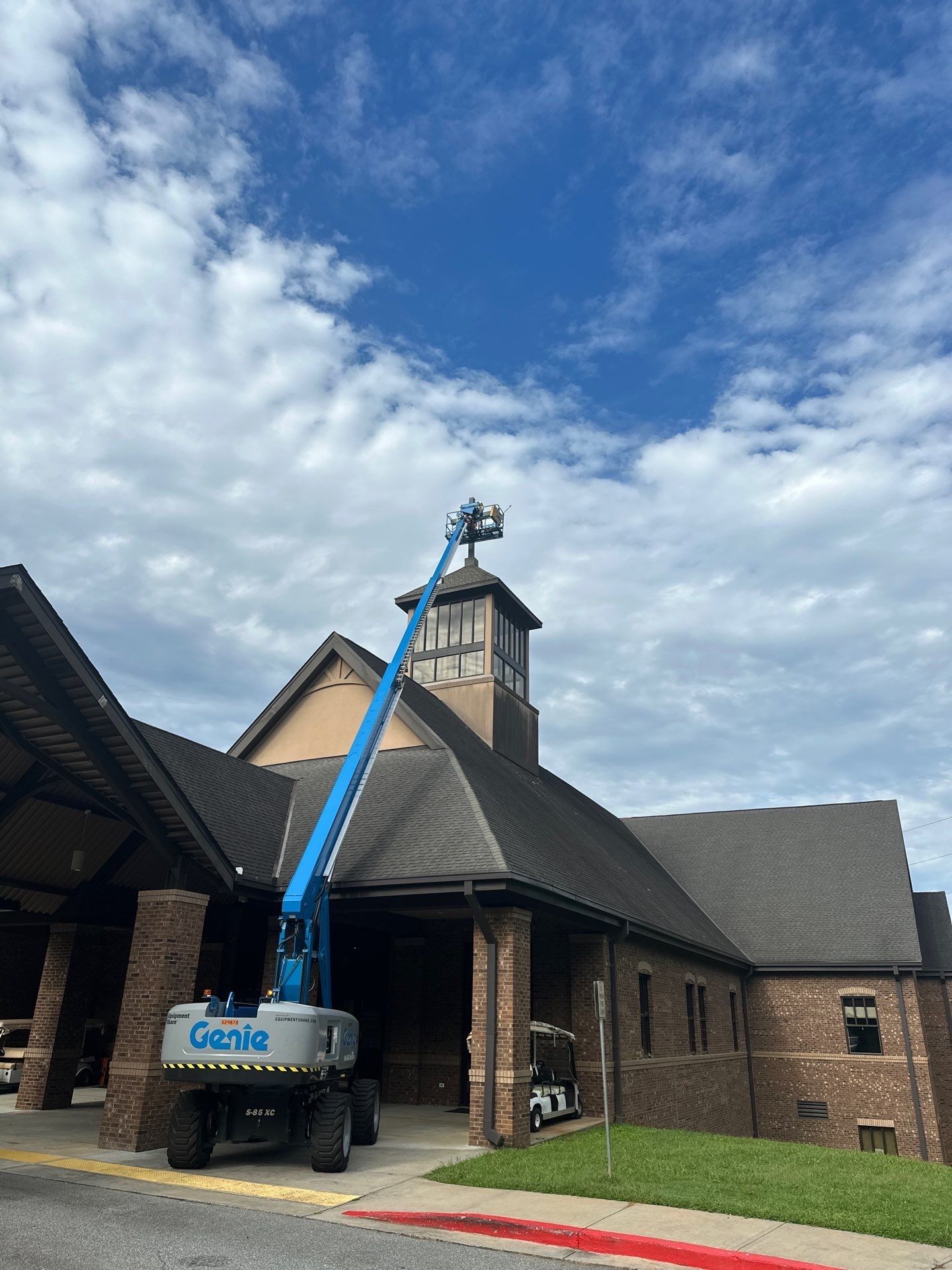 Steeple Cross Repair & Painting ⛪🎨 by Georgia Roof Advisors