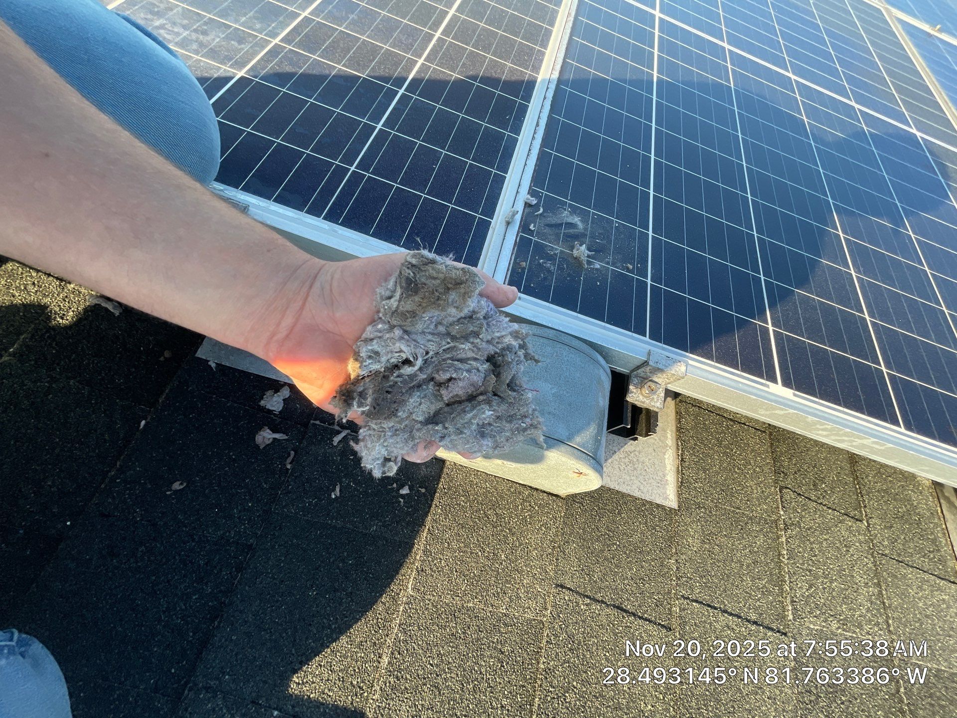 Dryer Vent Cleaning with Solar Panels in Clermont by Hygienic Air, Inc