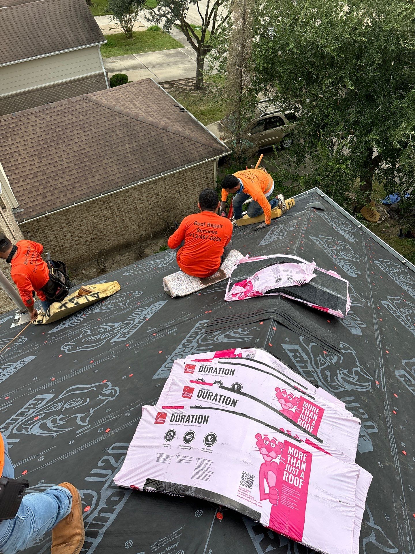 Residential Roofing Repair using Owen's Corning Duration (Lifetime) Shingles by Roof Repair Company