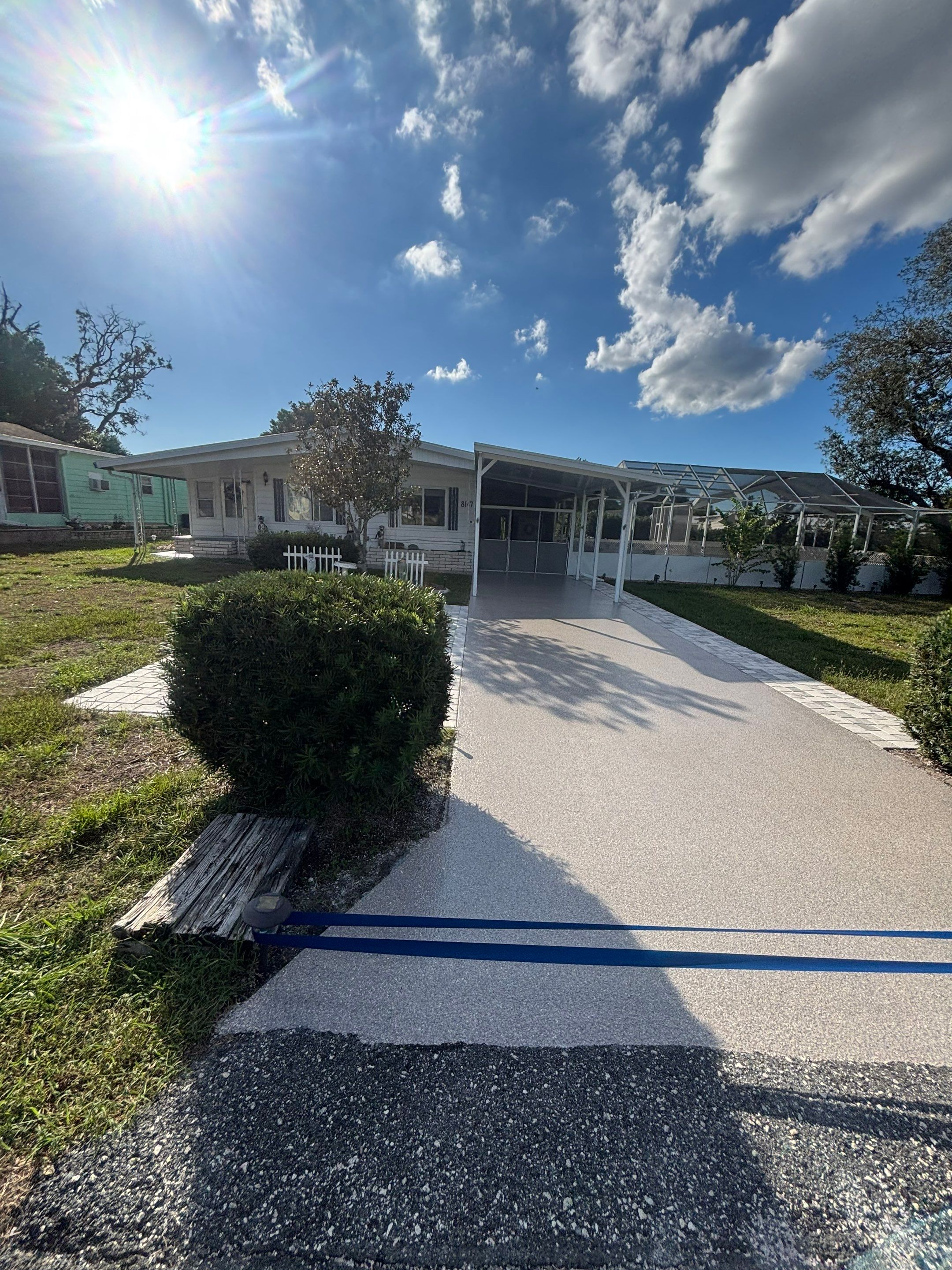 Flagstone Driveway Concrete Coating by Performance Floors & Coating