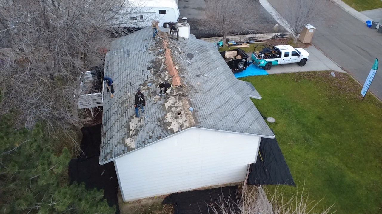 Residential Roofing Installation with Architectural Shingles and Chimney Repair by Alpine Roofing