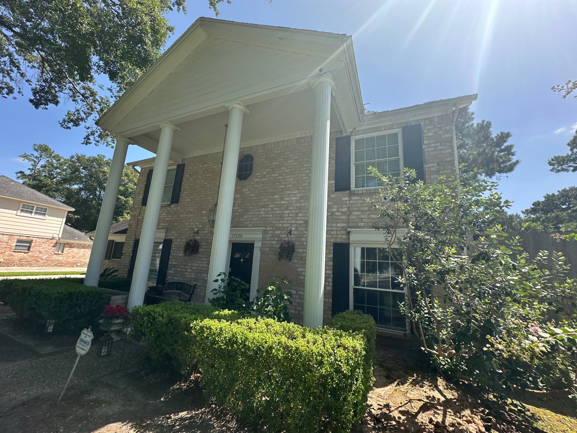 Architectural Shingle Roof — Two-Story Colonial in Spring, TX by PL Roofing & SB Roofing, LLC.