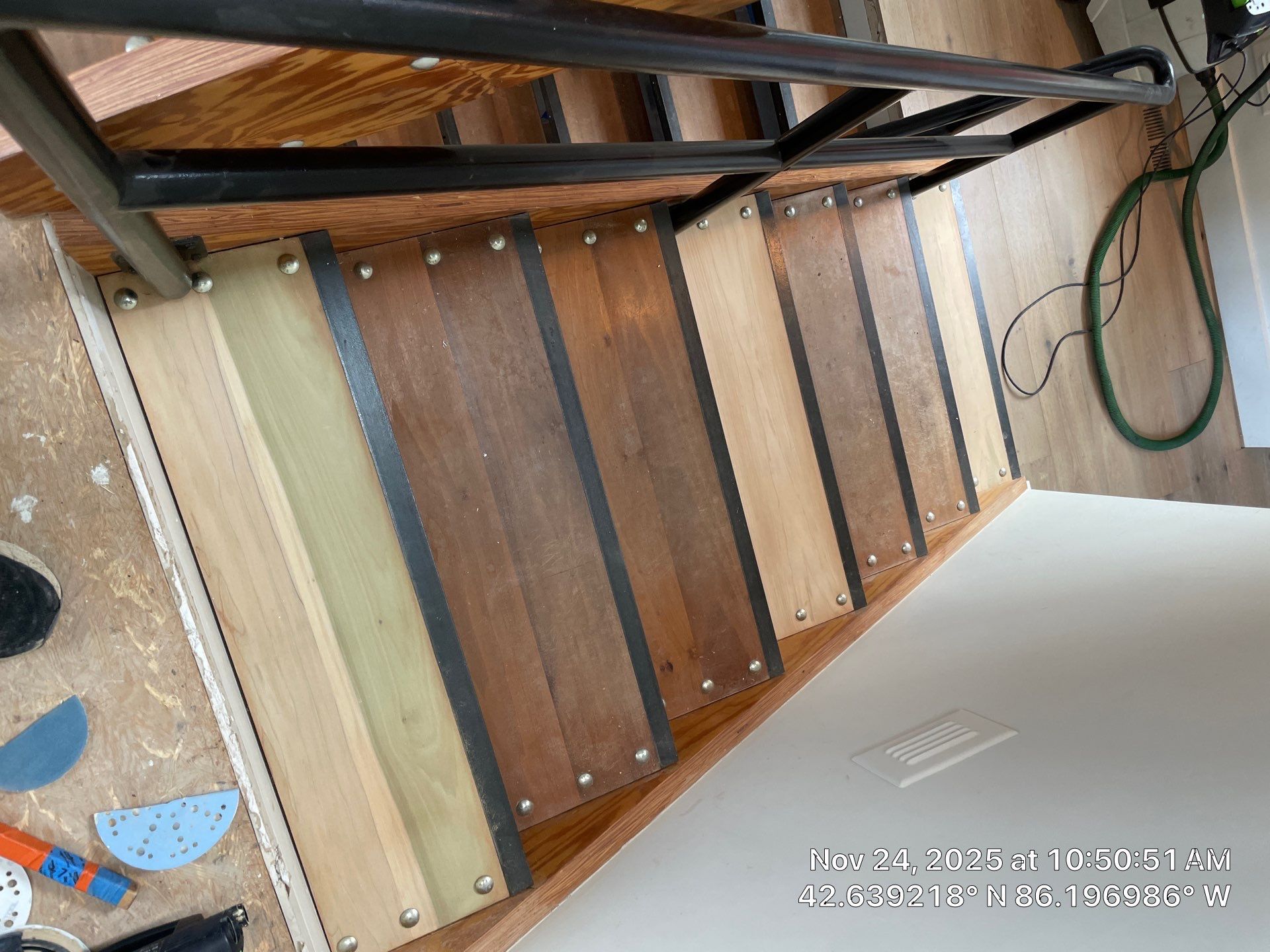 Duchateau Harmattan Hardwood with Matching Treads! by RTBaldwin Hardwood Floors