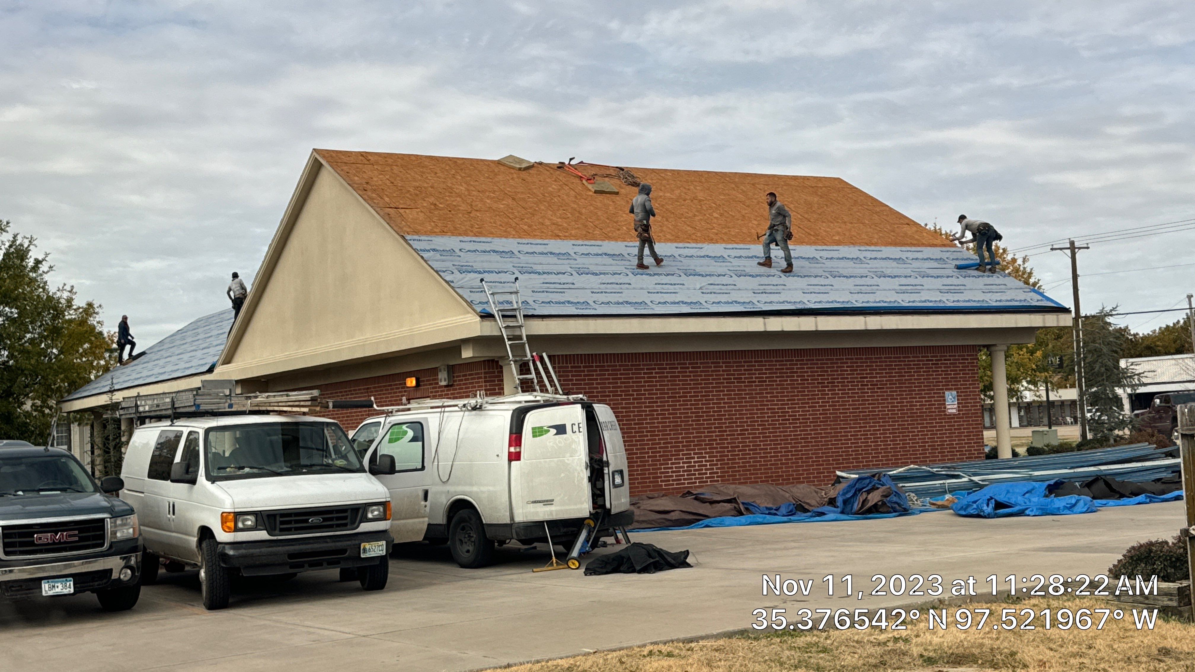 Commercial Roofing Installation using Certainteed Belmont IR by Castillo Roofing