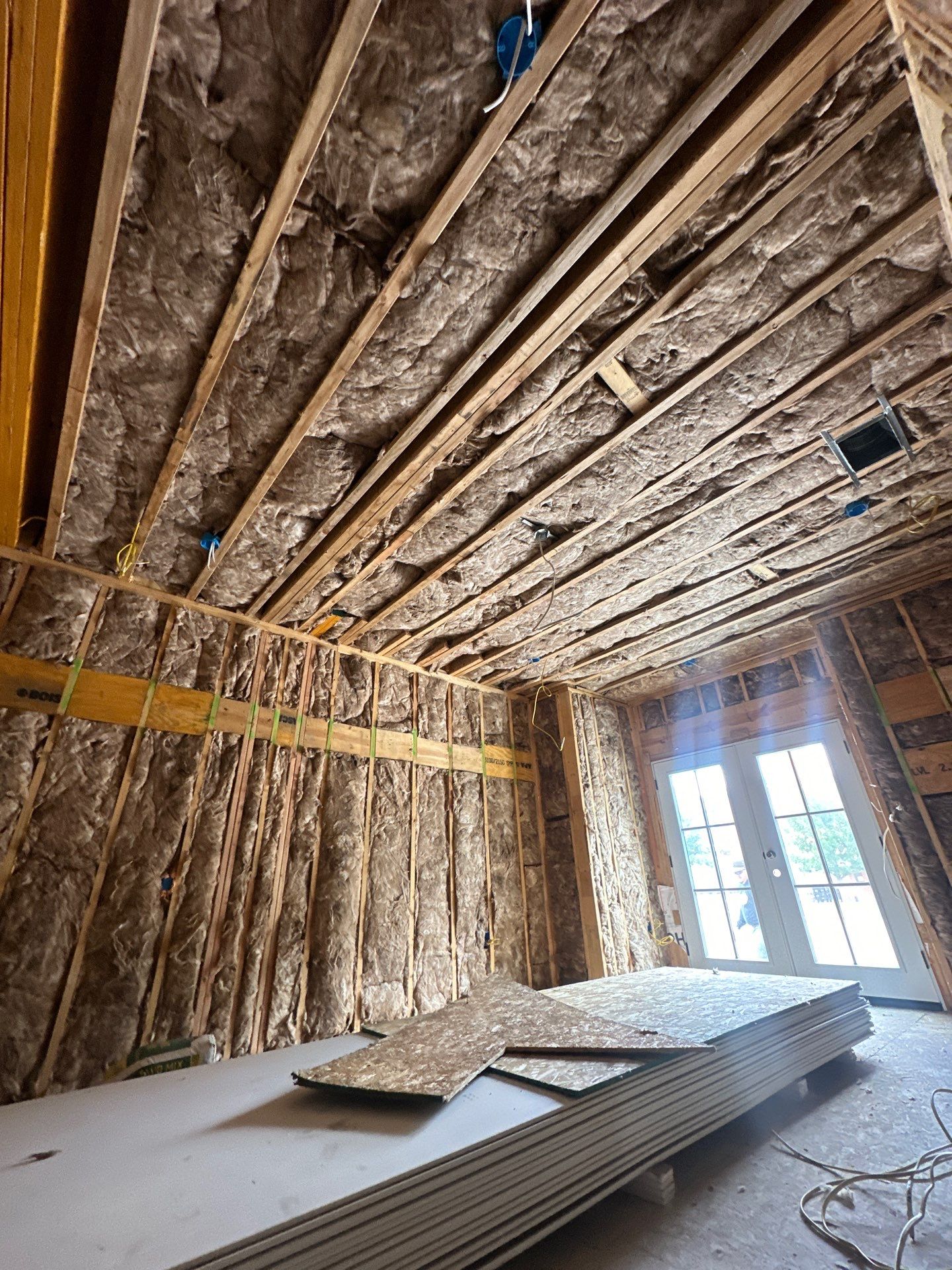 Full install on this new beautiful custom home in Dallas by Apex Insulation Solutions