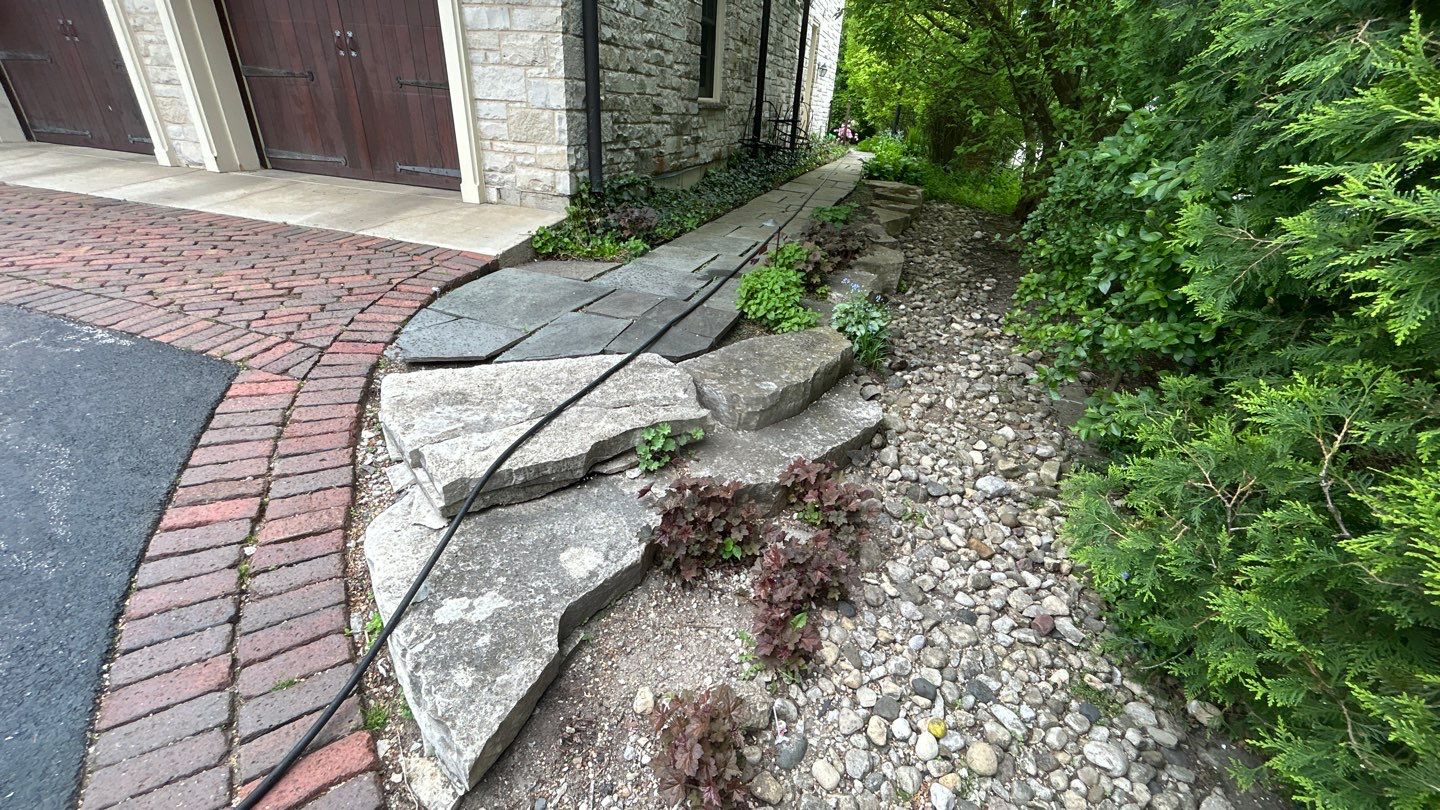 Winnetka, IL bluestone patio cleaning by Northern Power Washing LLC.