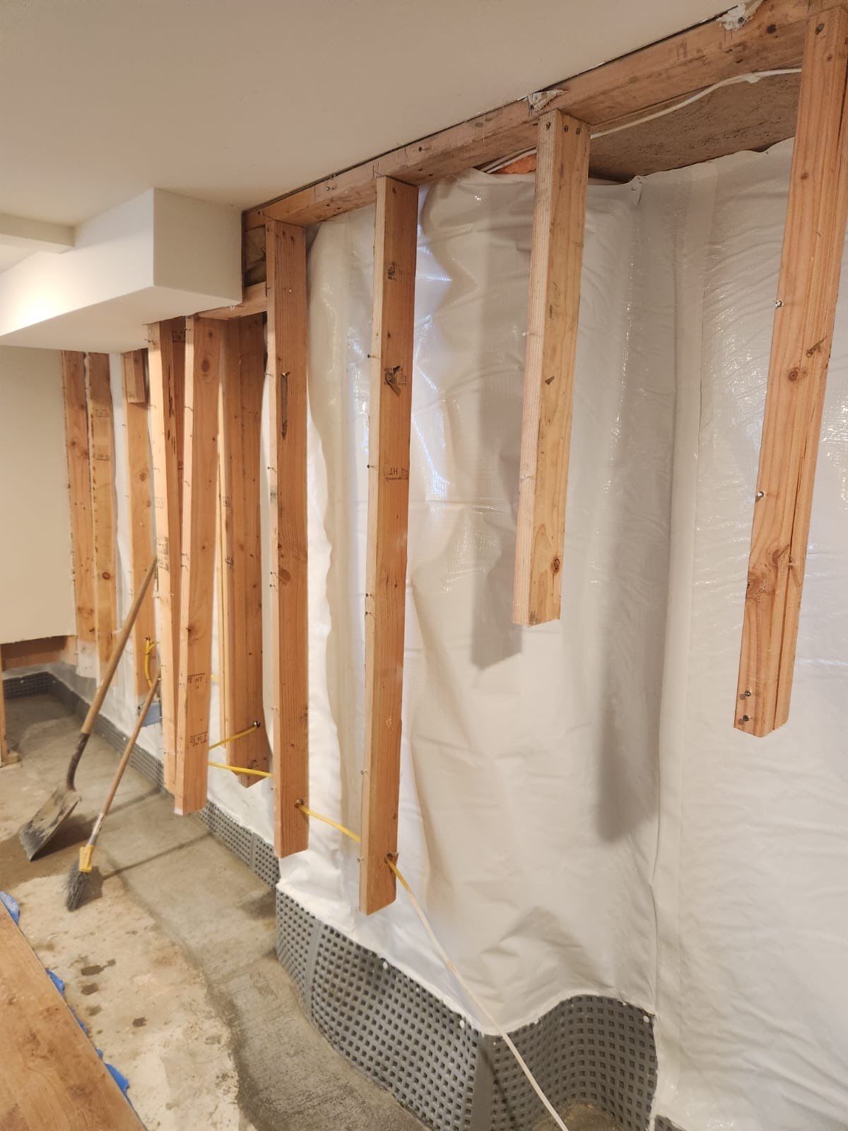 Interior French Drain & Wall Vapor Barrier Boonton NJ by Pure Service Pro, LLC 