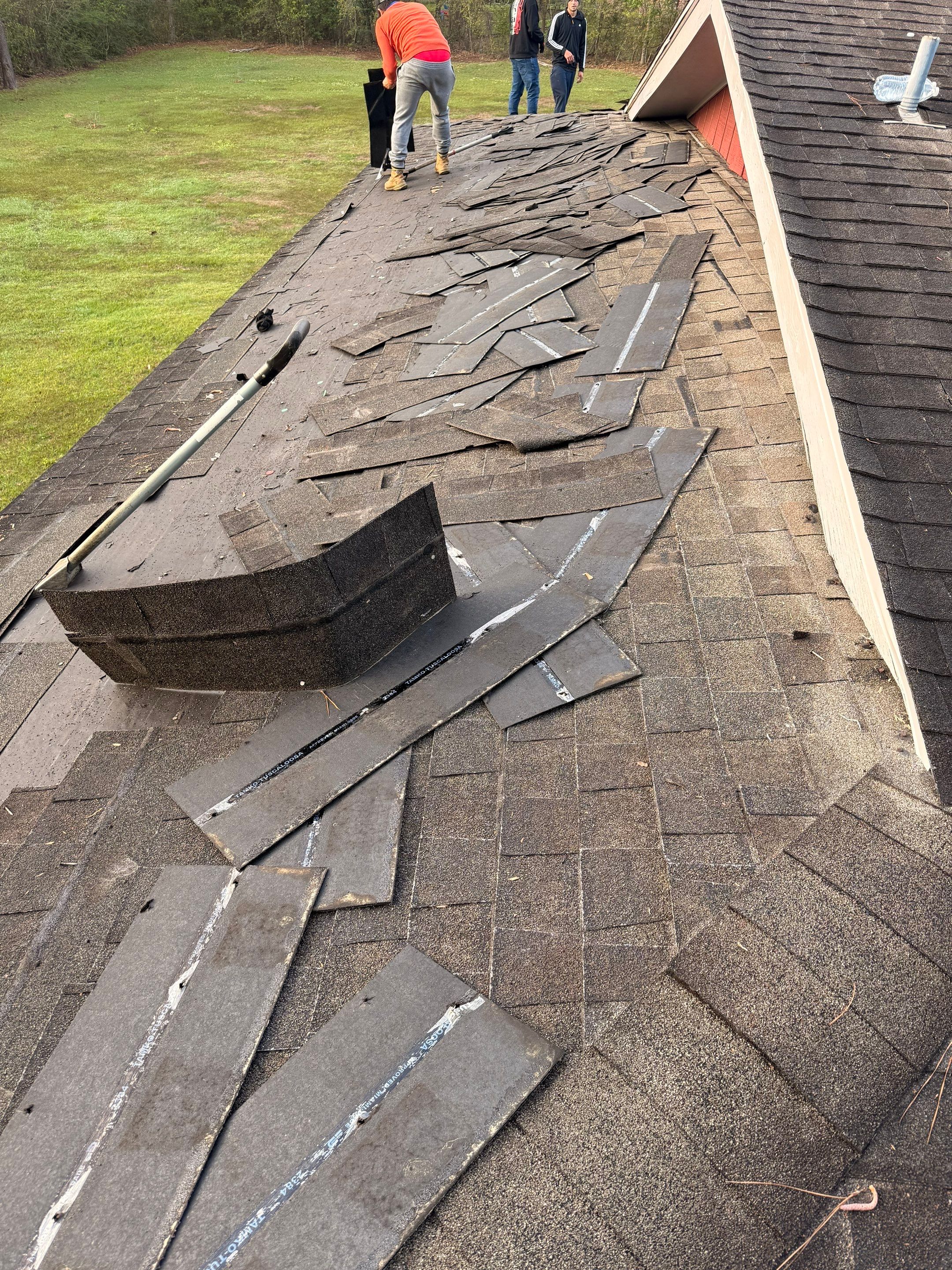 Full Asphalt Shingle Roof Replacement and Decking Repair in Carriere by Frontline Roofing