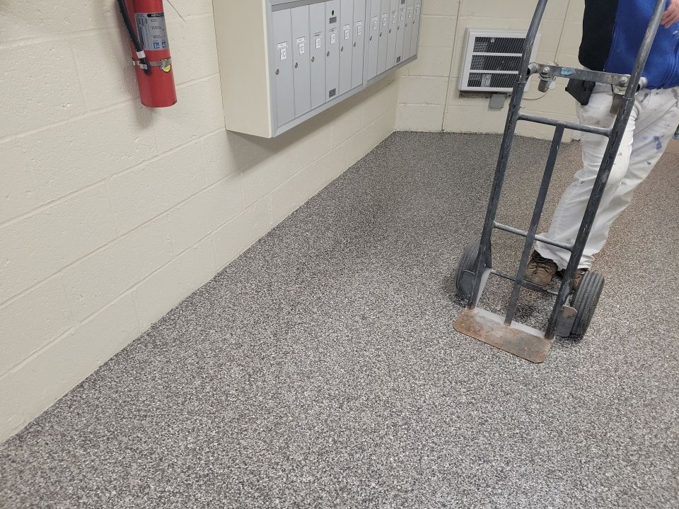 Laundry Room Floor Coating using Penntek by Spectrum Painting, LLC