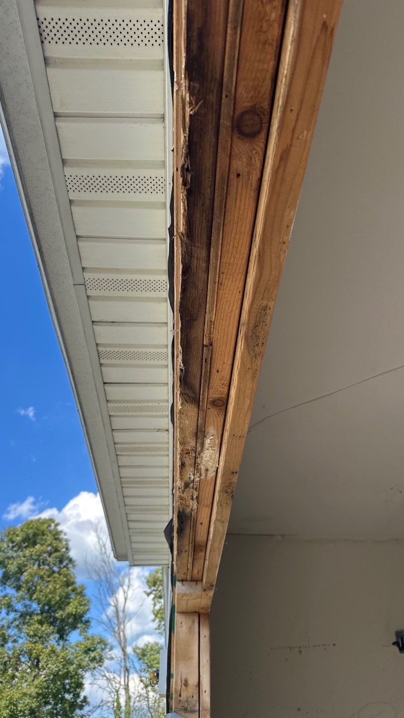 Garage Door Trim Replacement and Moisture Damage Repair in Shrewsbury, PA by Bealing Roofing & Exteriors