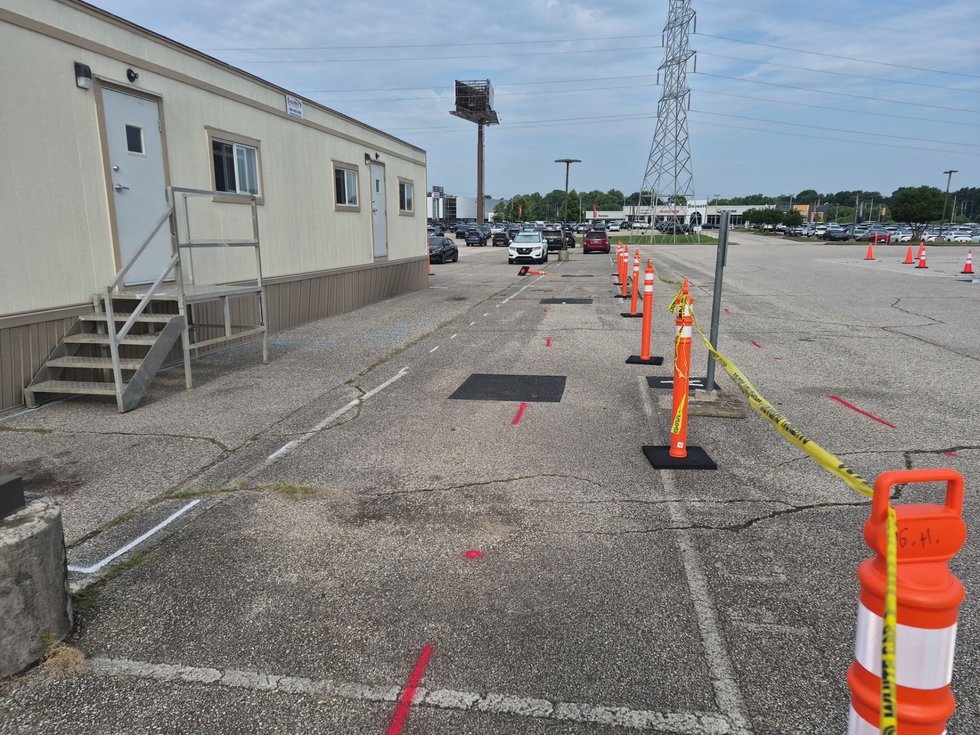 Underground Utility Locating and Mapping at Memphis Car Dealership by Alsip Locating Service, LLC