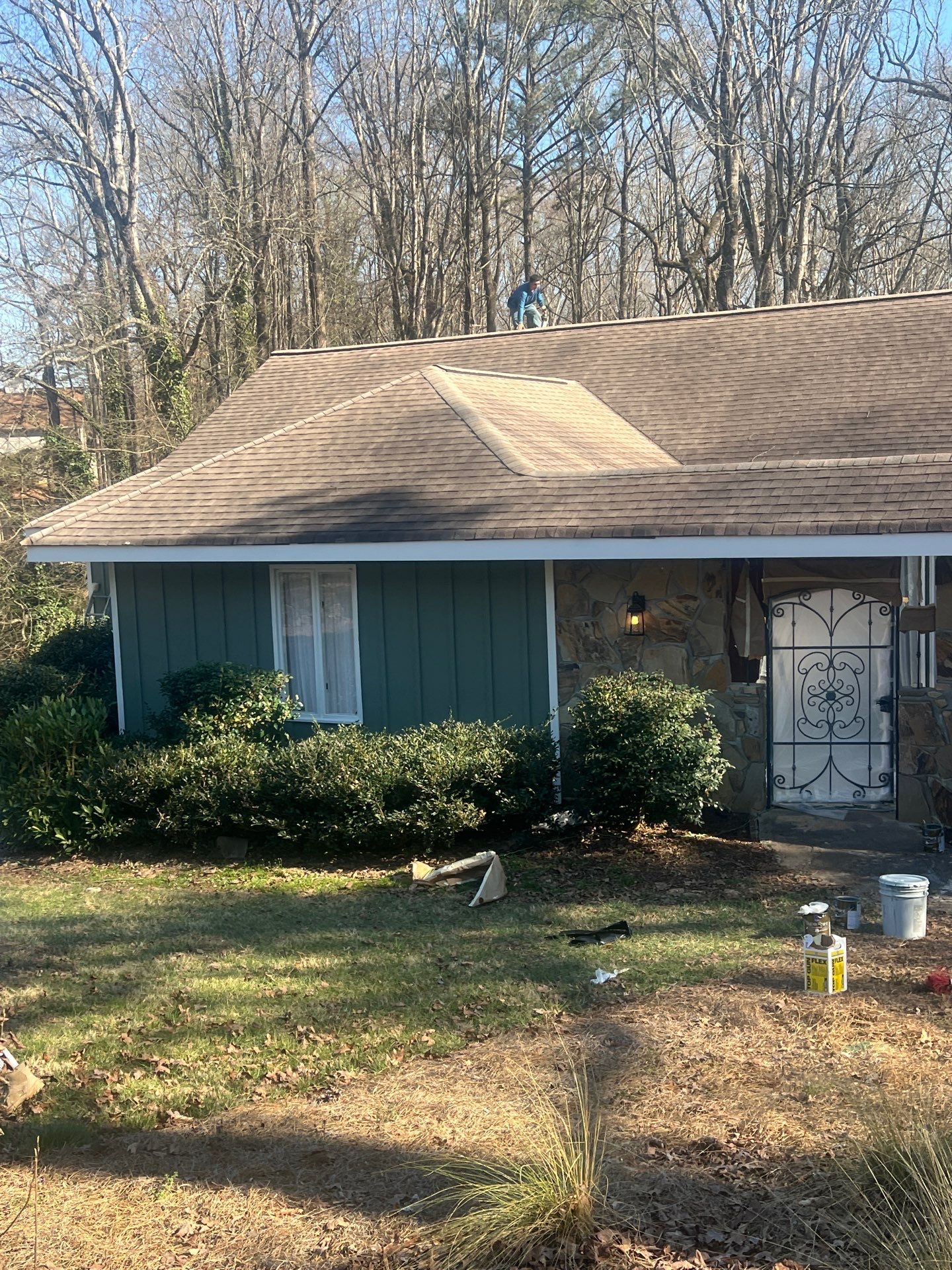 Siding, Gutter, and Replacement with Exterior Painting on 1974 Built Home in Roswell, GA by Nelson Exteriors 