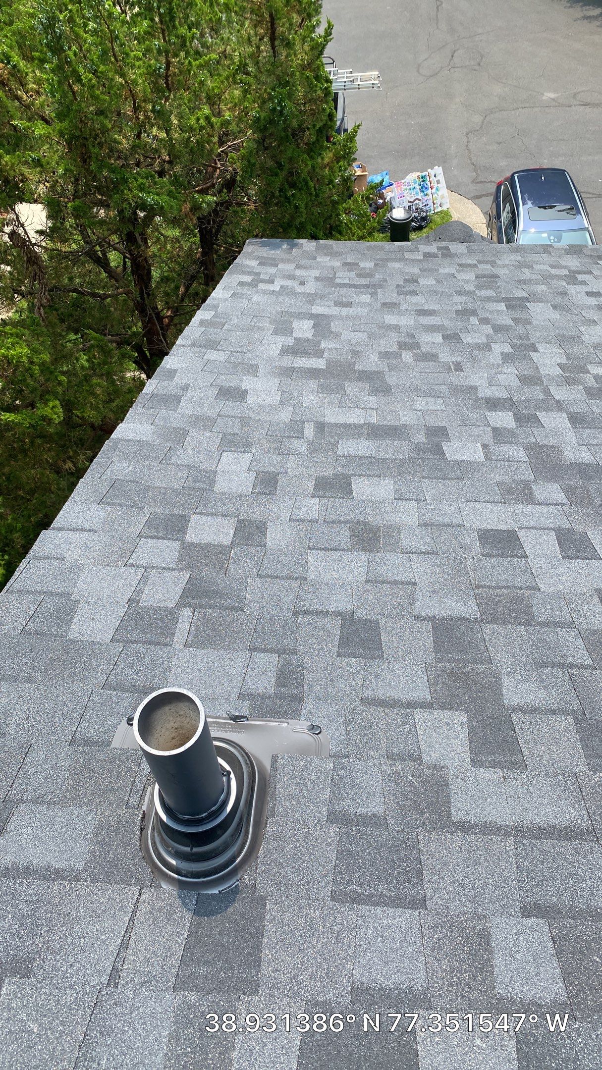 Reston: CertainTeed Landmark Pro Architectural Shingles in Max Def Moire Black by RM Banning, Inc.