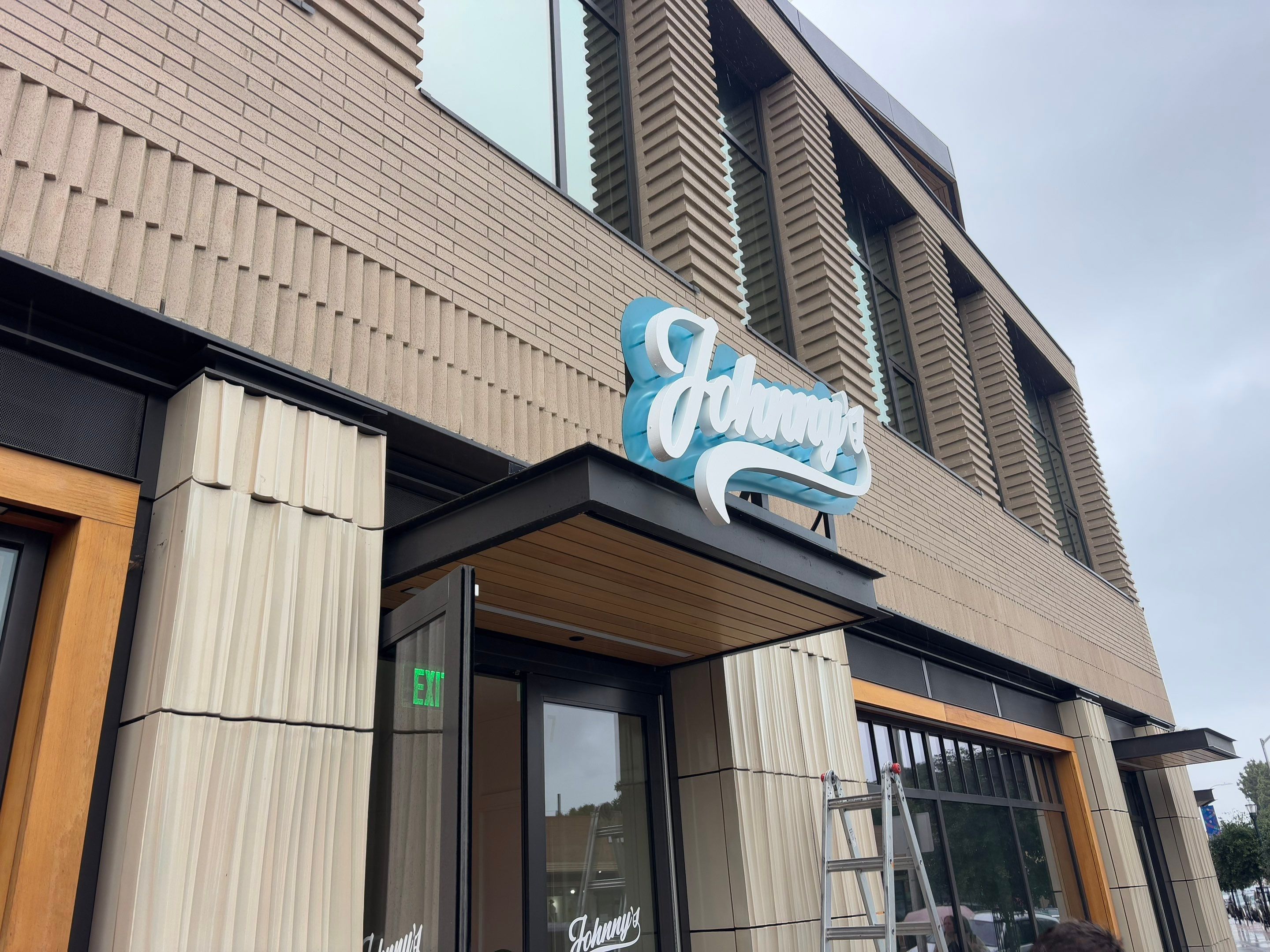 Custom Channel Letter Signage Installation for Johnny's in San Mateo by City Signs