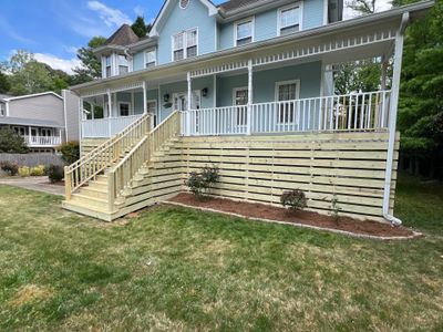 Marietta Porch Upgrade with Horizontal Pressure-Treated Wood Slats