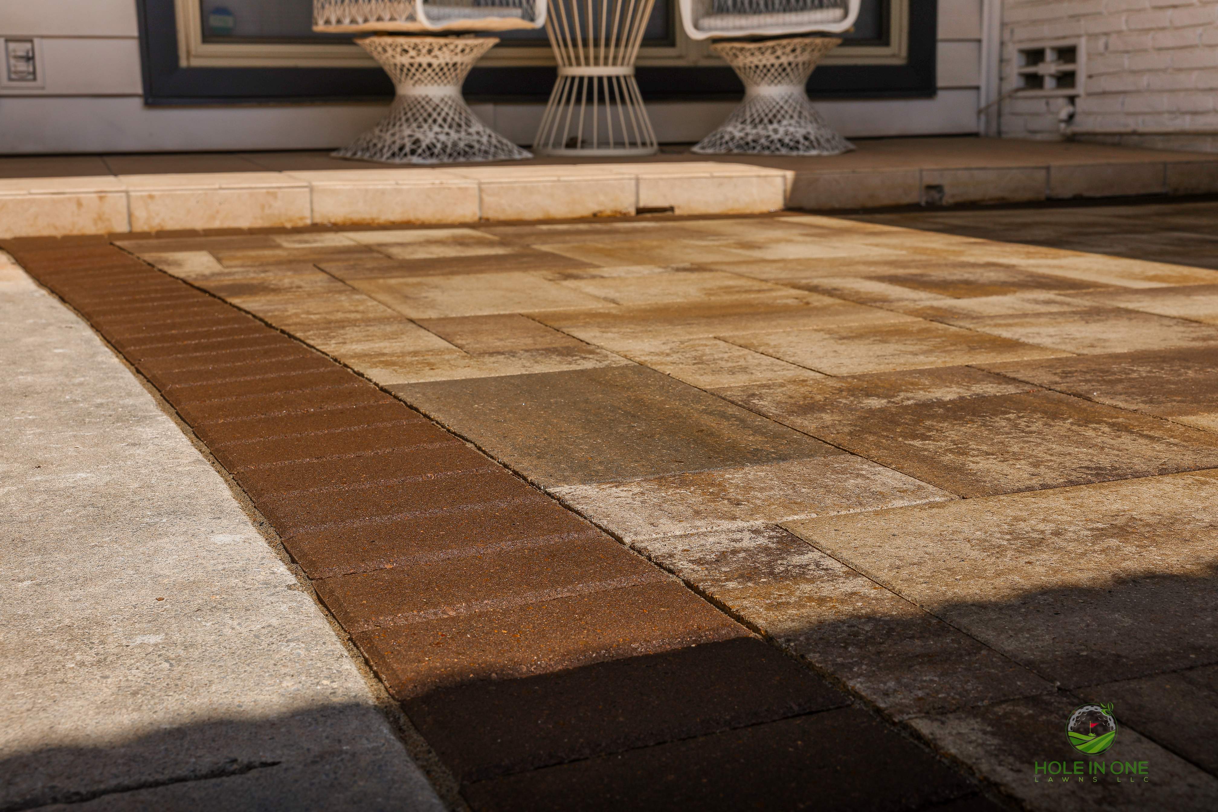 Front Paver Patio, Laredo Rock & Xeriscape Beds | Hollywood Park, San Antonio TX by Hole In One Lawns, LLC