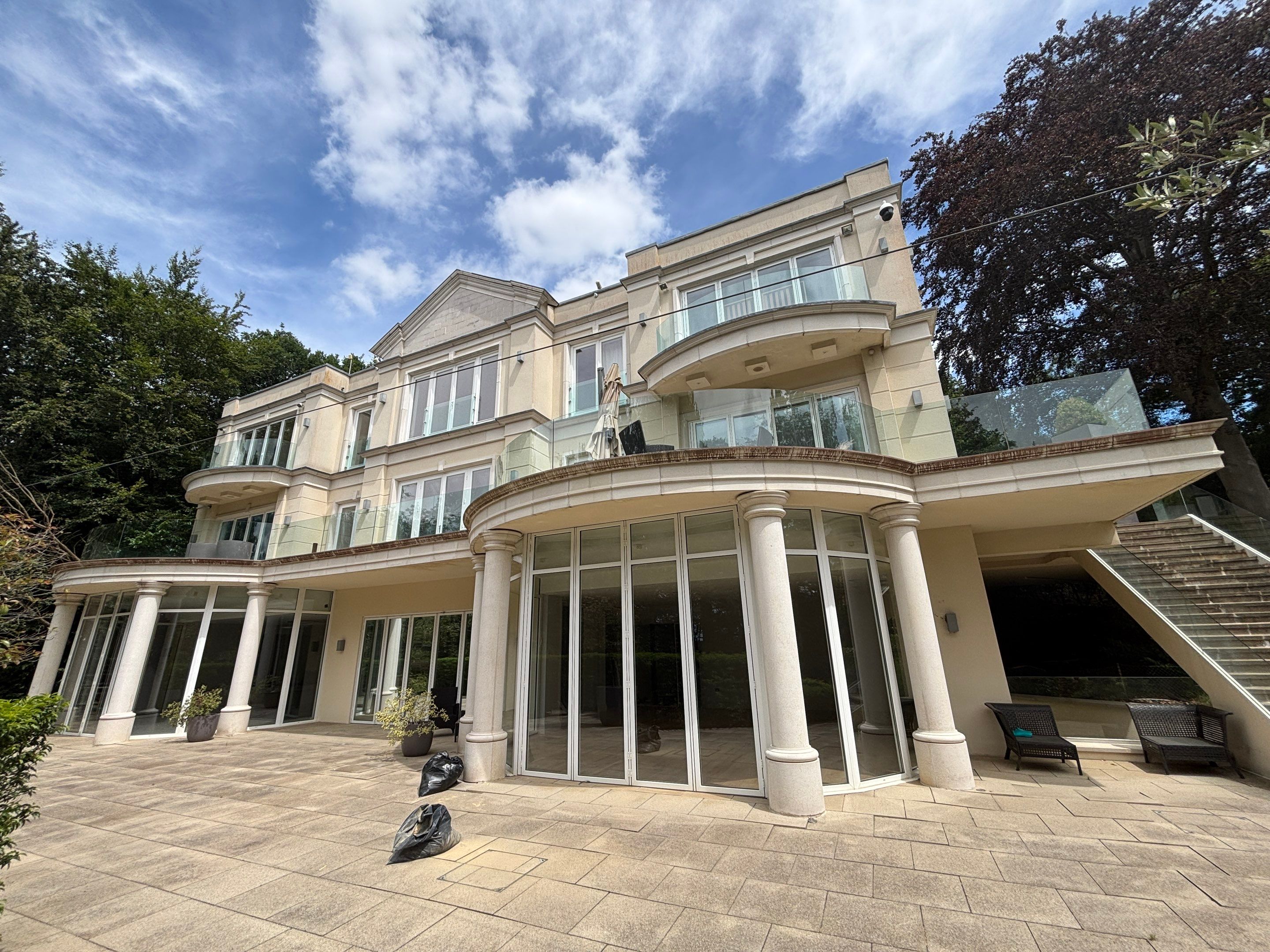 Full Exterior Cleaning of a Neoclassical Estate in Weybridge by Ges Exterior Cleaning ltd