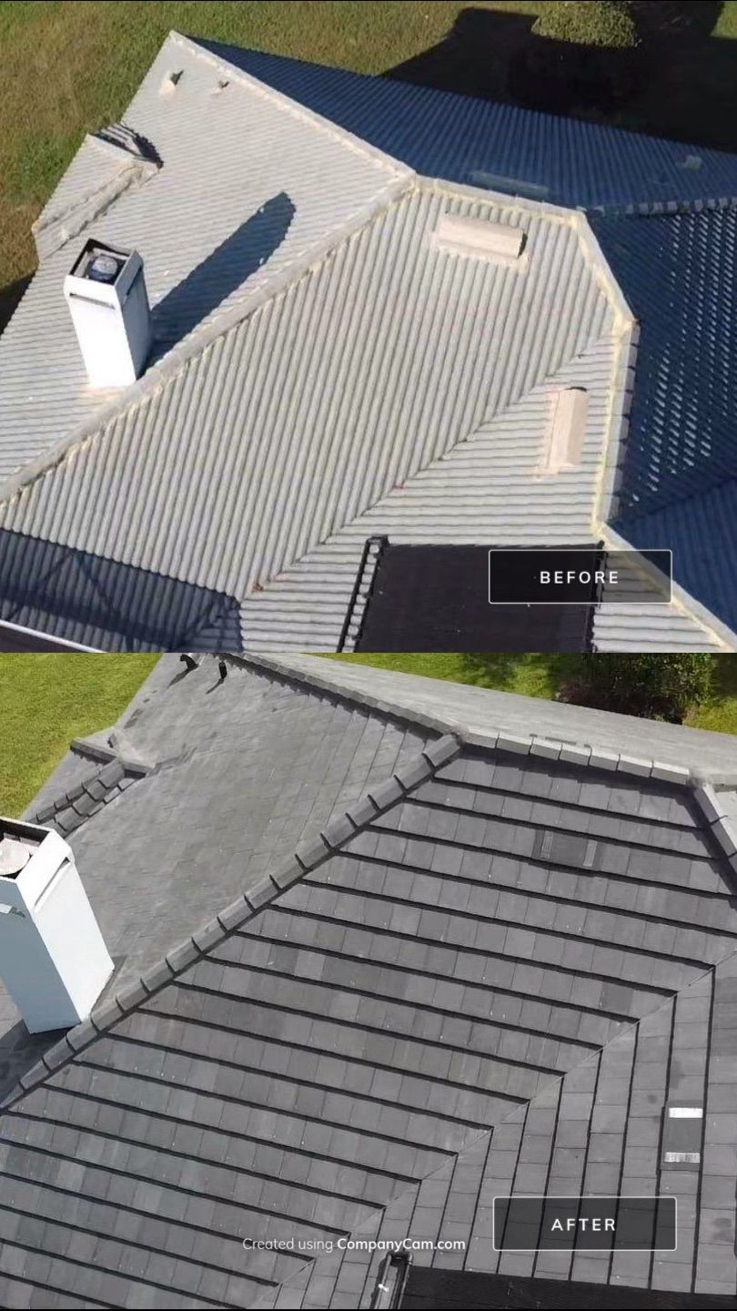 Dark Charcoal Blend Flat Tile by Panther Roof