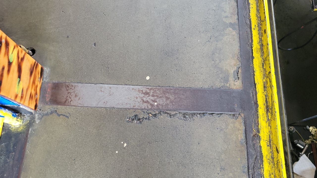 Commercial Floor Transformation using Slate Stone by Croc Coatings, LLC