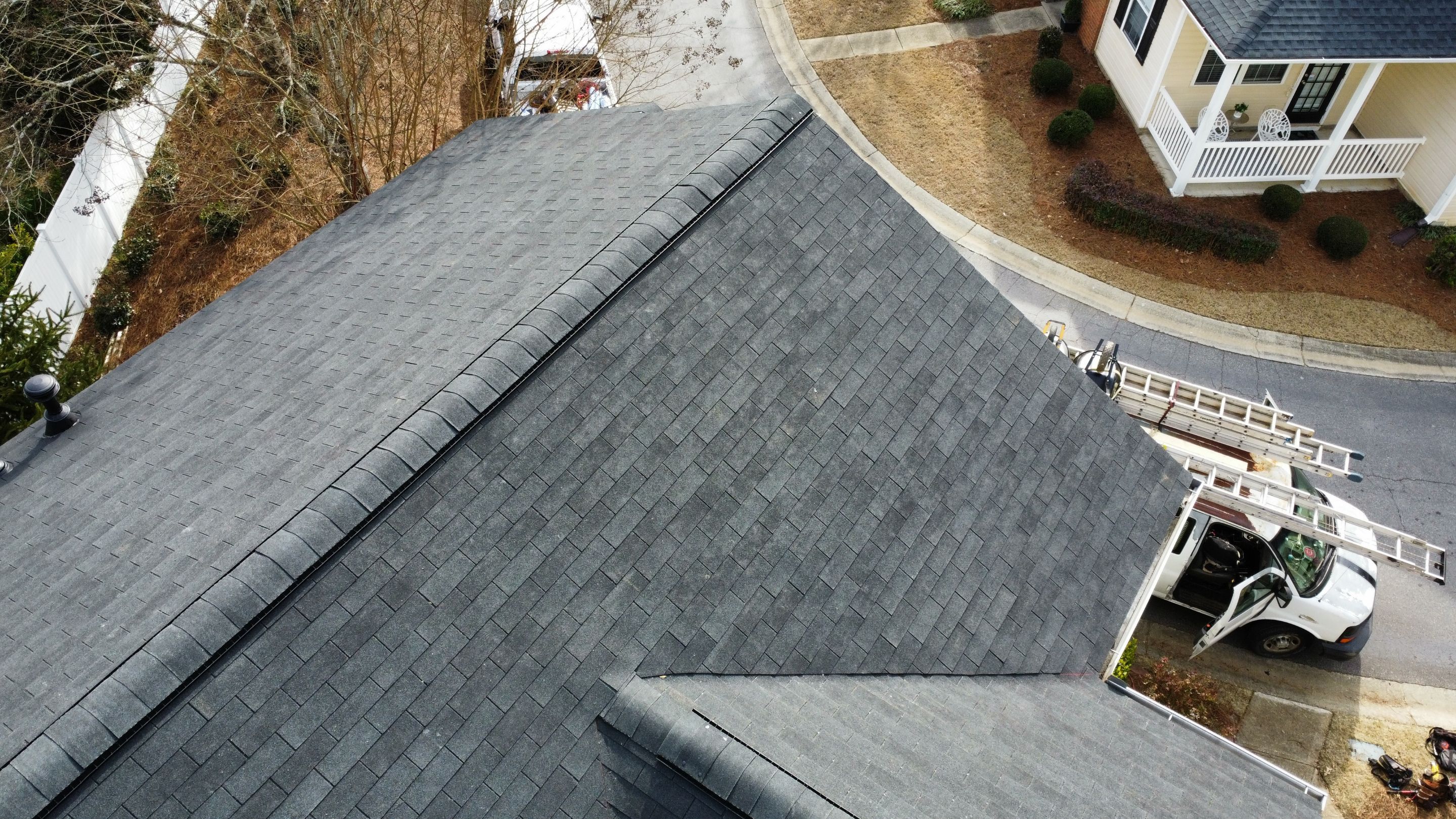 Alpharetta, GA Roof Replacement GAF Royal Sovereign Charcoal Black by Reset Roofing