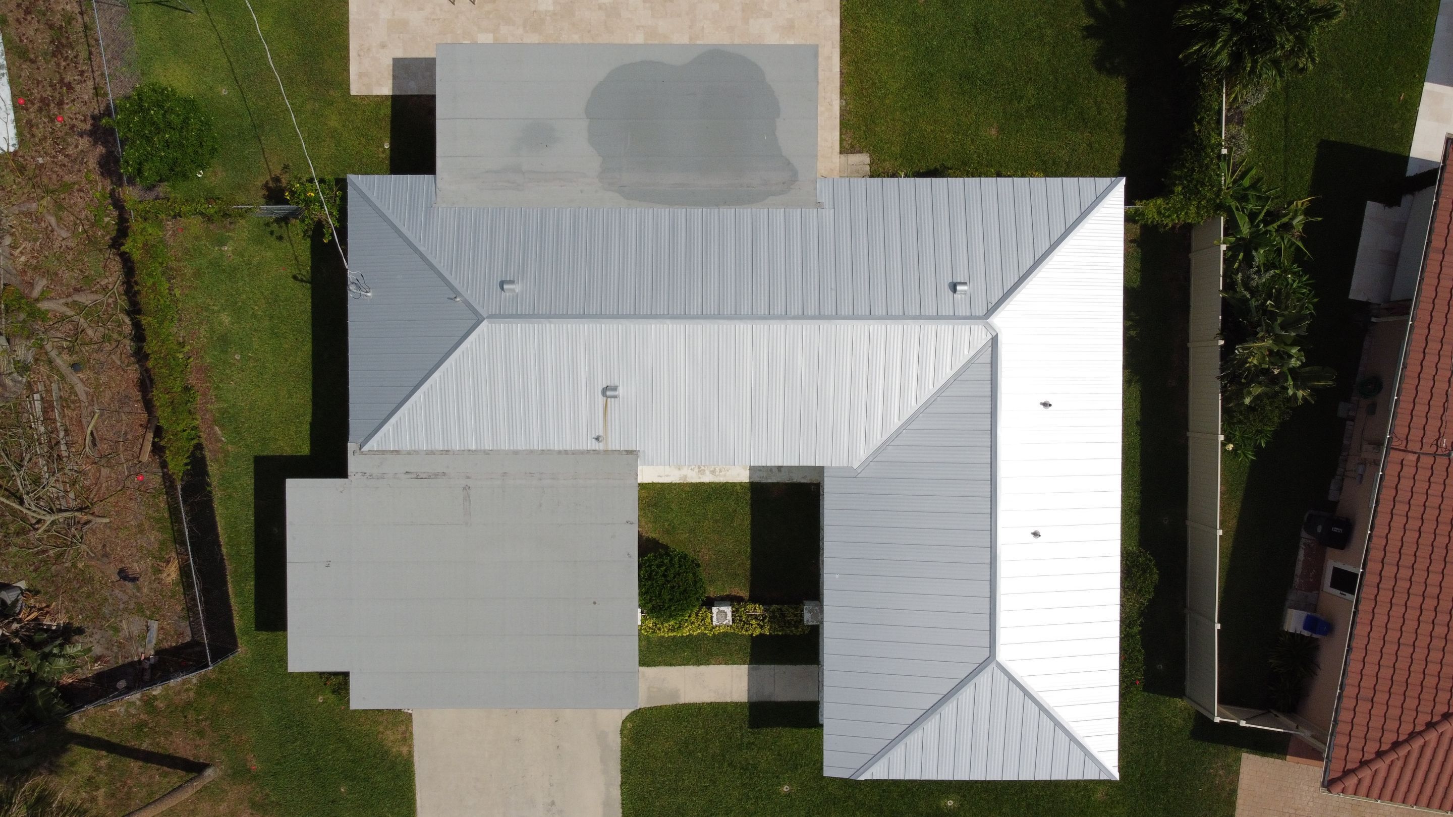 Residential Roofing Installation using 1" Nail strip metal roof by BLUES BROTHERS ROOFING