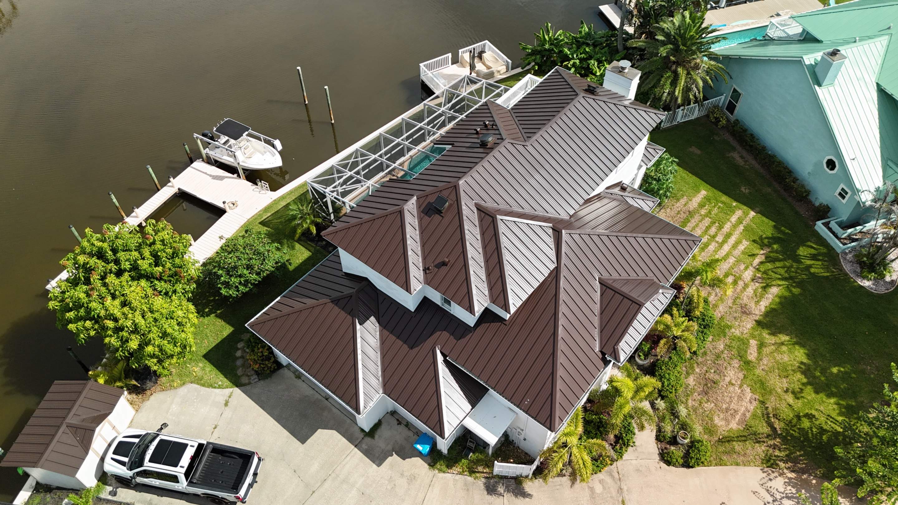 Aluminum Standing Seam Metal Roof Installation in Melbourne Beach by Wiedmann Construction & Roofing