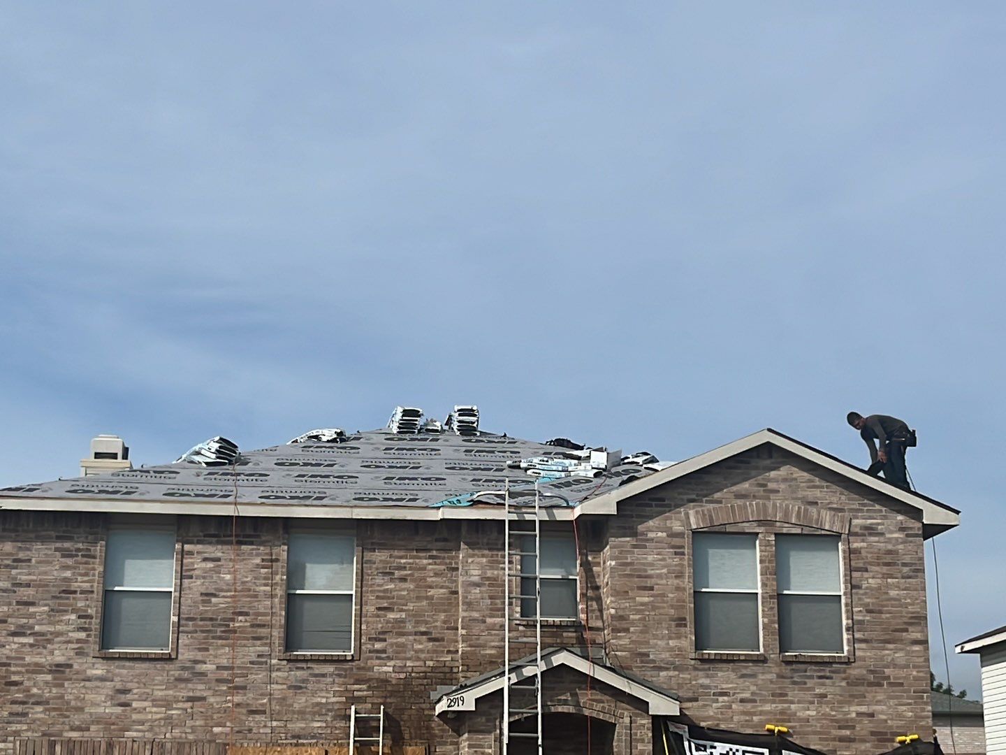 Full Roof Replacement, Chimney Rebuild and Interior Damage Replacement by First United Roofing & Construction