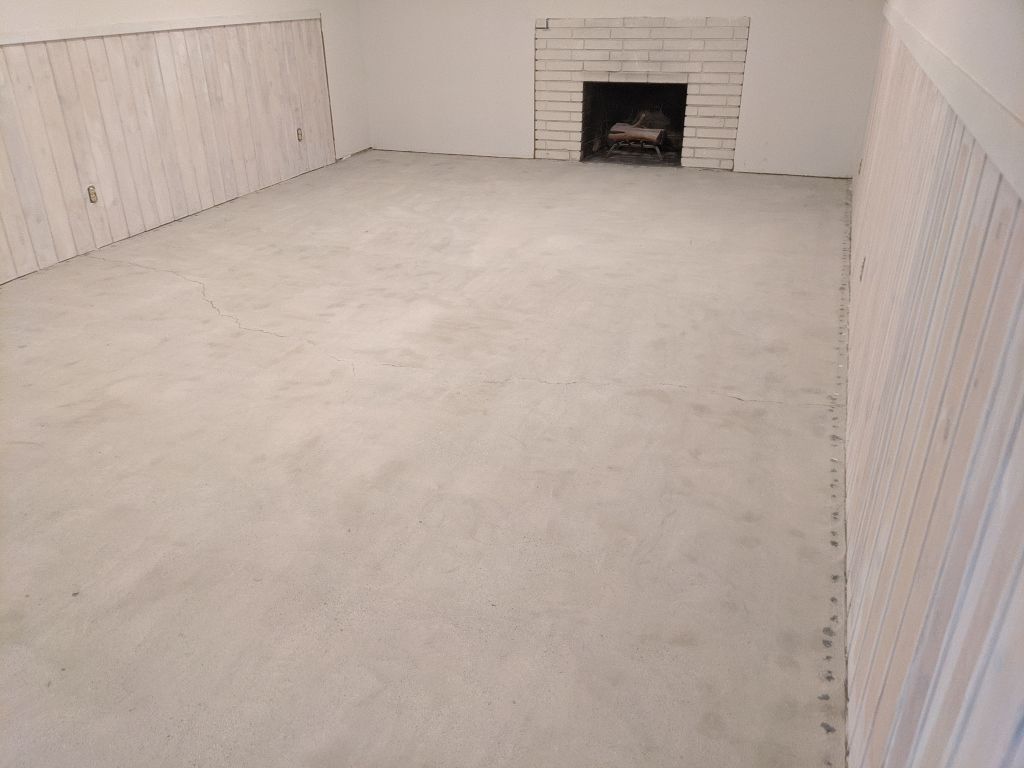 Basement Croc Floor Transformation using Pebble Beach by Croc Coatings, LLC