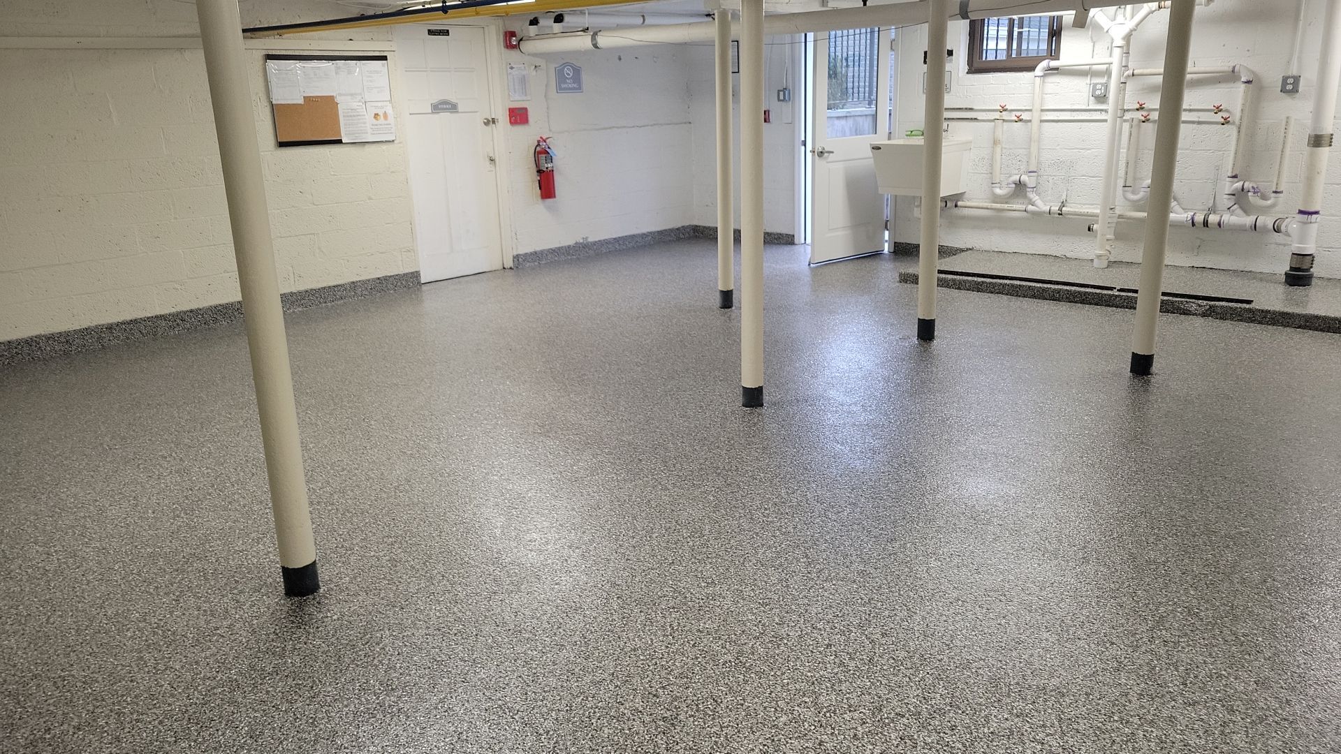 Laundry Room Floor Coating using Penntek- Silver Creek by Spectrum Painting, LLC