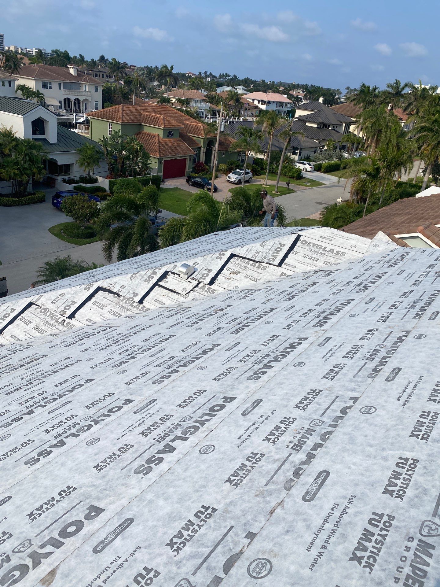 Residential Roofing Installation using 1" Nail strip metal roof by BLUES BROTHERS ROOFING