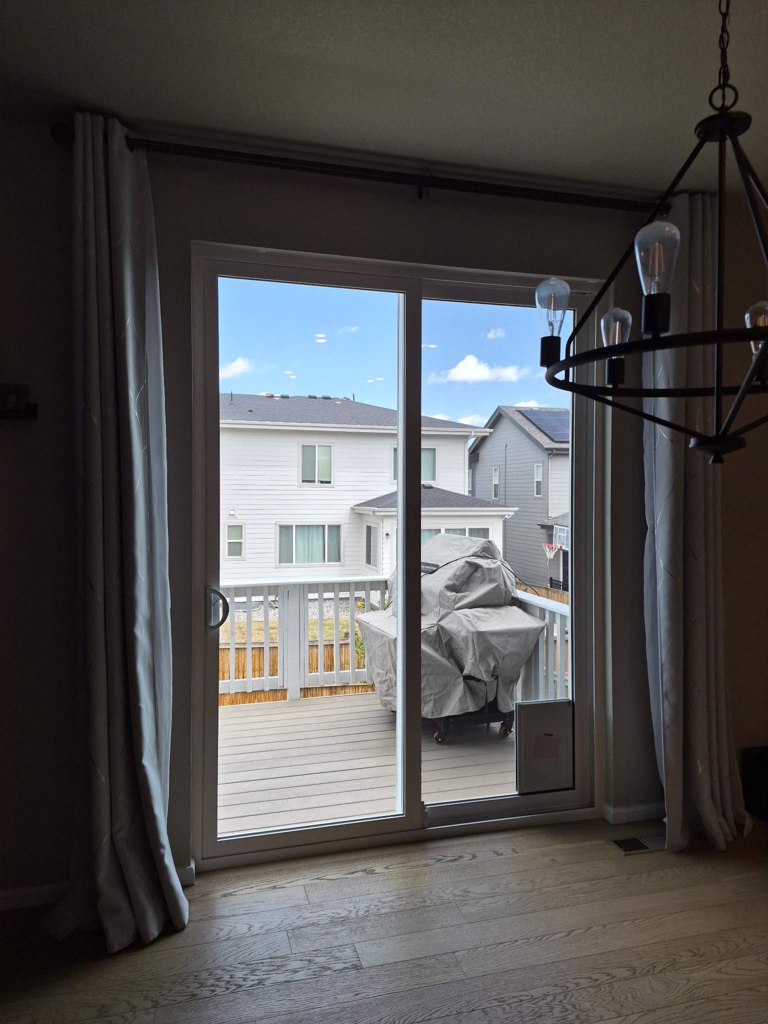 Anlin Patio Door with pet door in Castle Rock by 1st choice windows and siding
