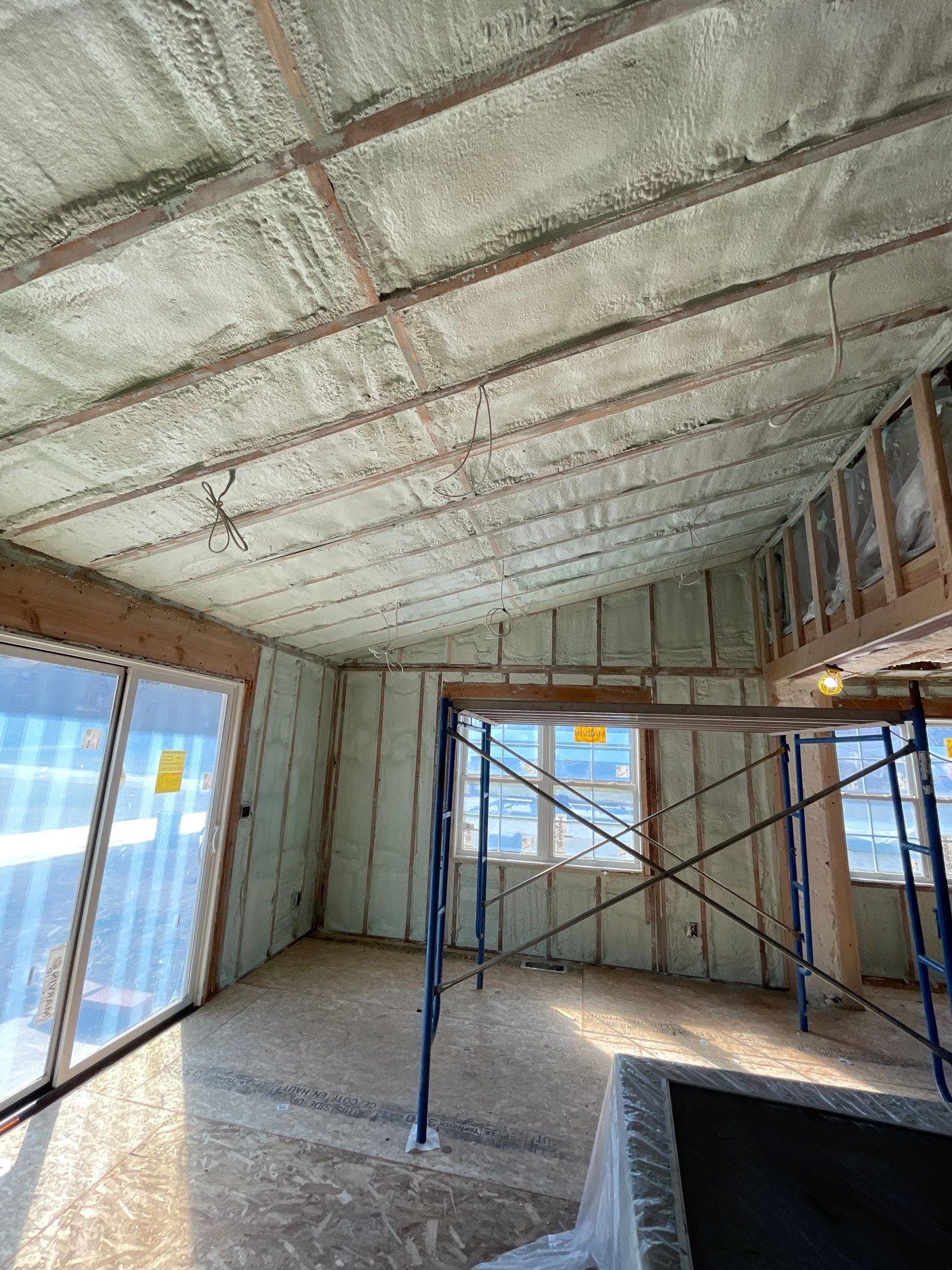 Basement Exterior Walls using Closed Cell Spray Foam by NYS Foam & Energy