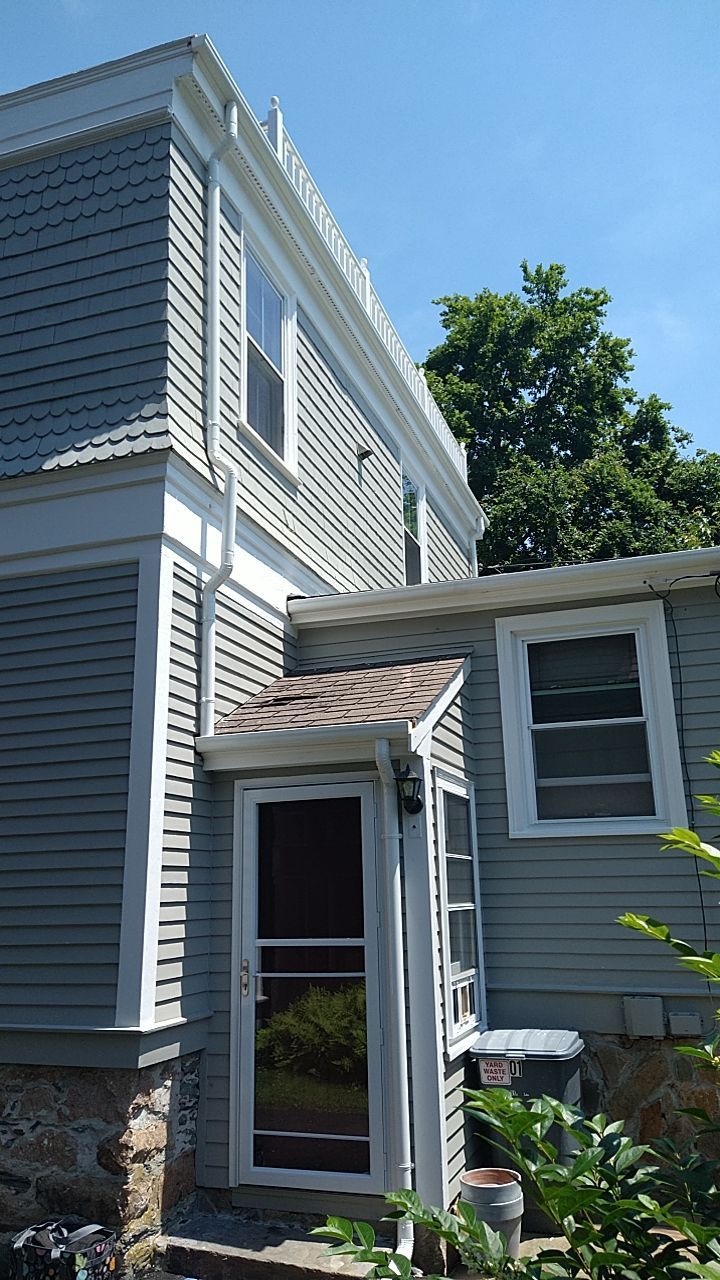 Newport, RI Gutter Installation using 4x5 FiberGlass Gutter by Gutter Pro Enterprises