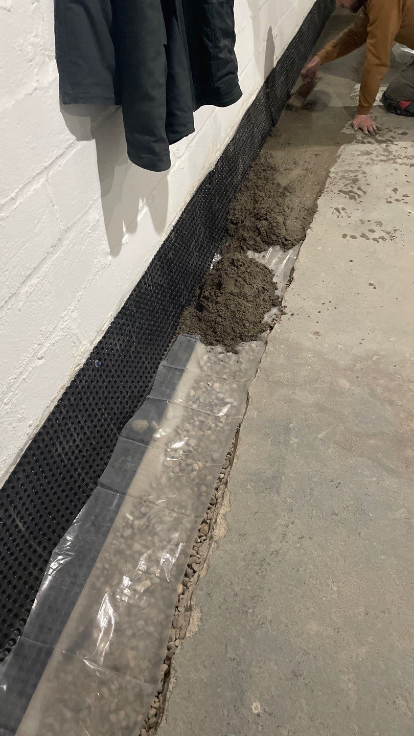 Interior Drain Tile & Wall Drainage in Northeast Minneapolis by Waterproofing Northeast