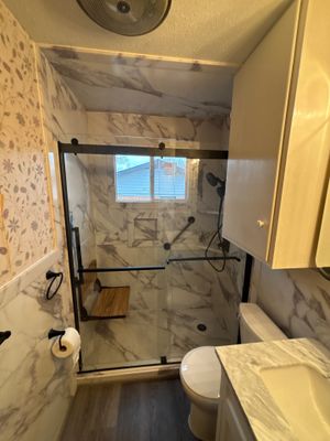 Tub to Walk-in Shower in Austin 78753