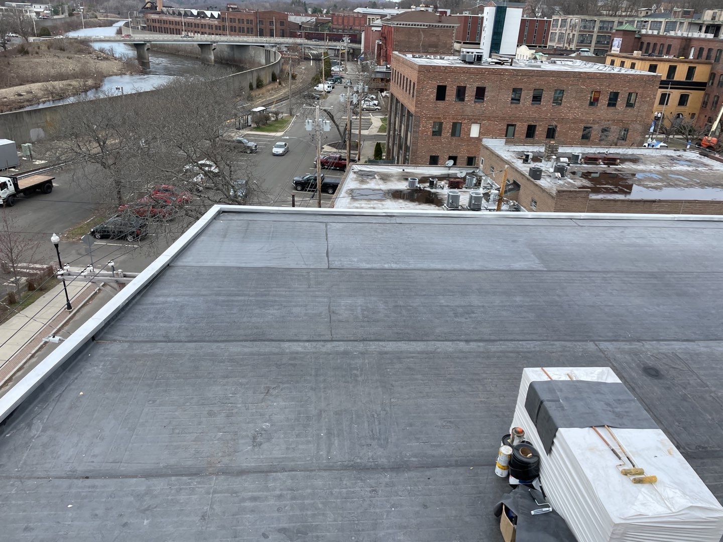 Commercial Roofing Installation using EPDM  by A Plus Exterior