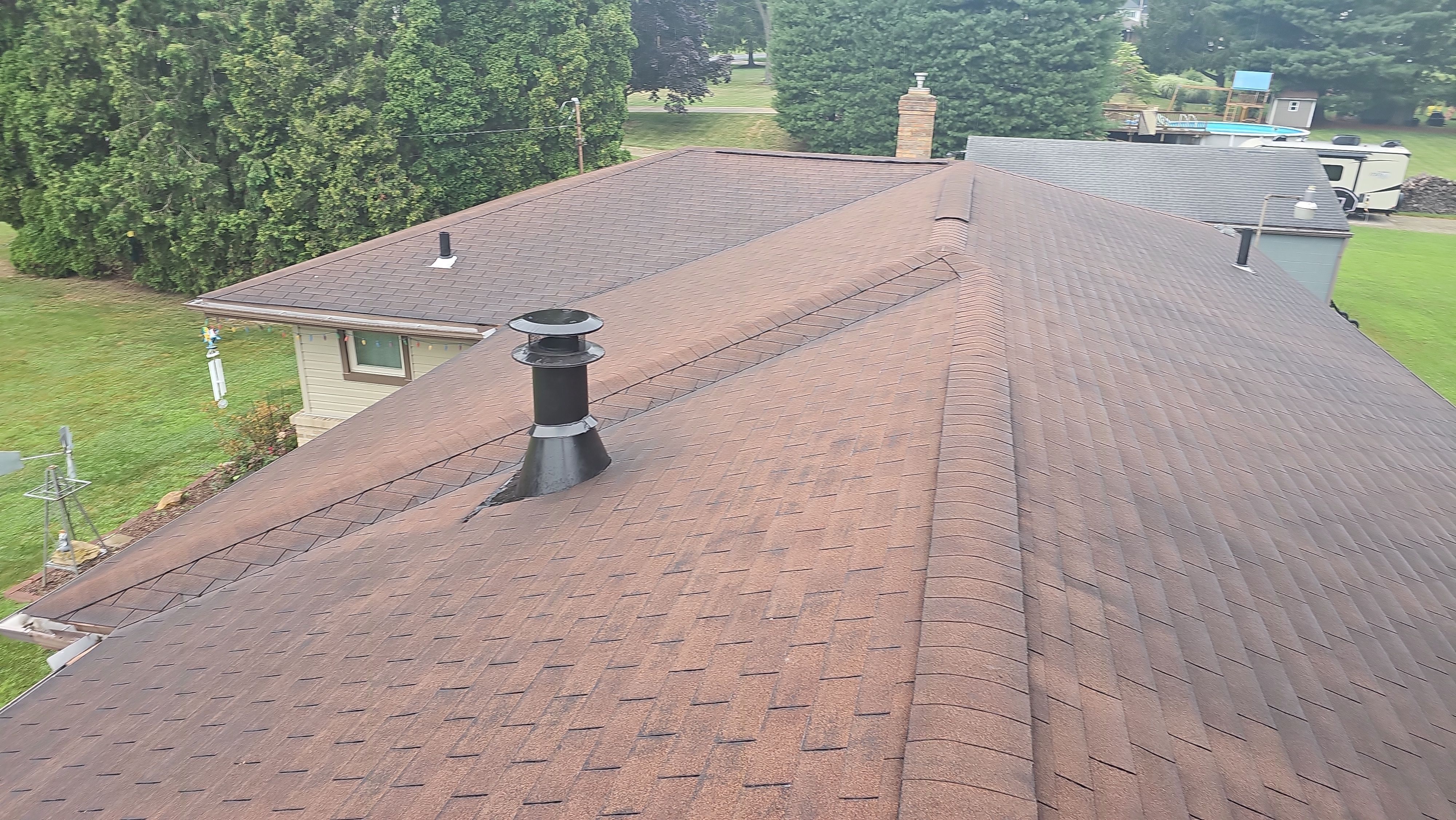Atlas Pinnacle, Color, Tan Mist, Drip Edge, Color, Royal Brown by Eagle Eye Roofing