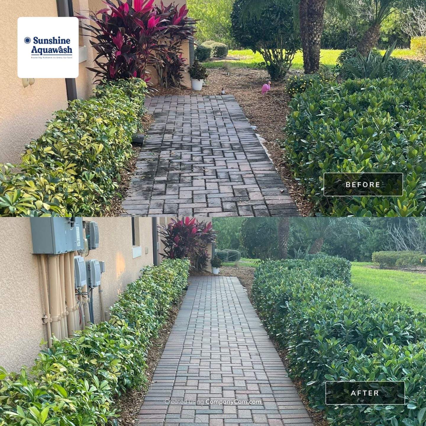 HOA Paver Driveway & Sidewalk Cleaning in Sarasota National, Venice, FL | Sunshine AquaWash by Sunshine AquaWash