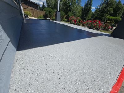 Sandpoint Patio Transformation With Agate And Battleship Hybrid Coatings