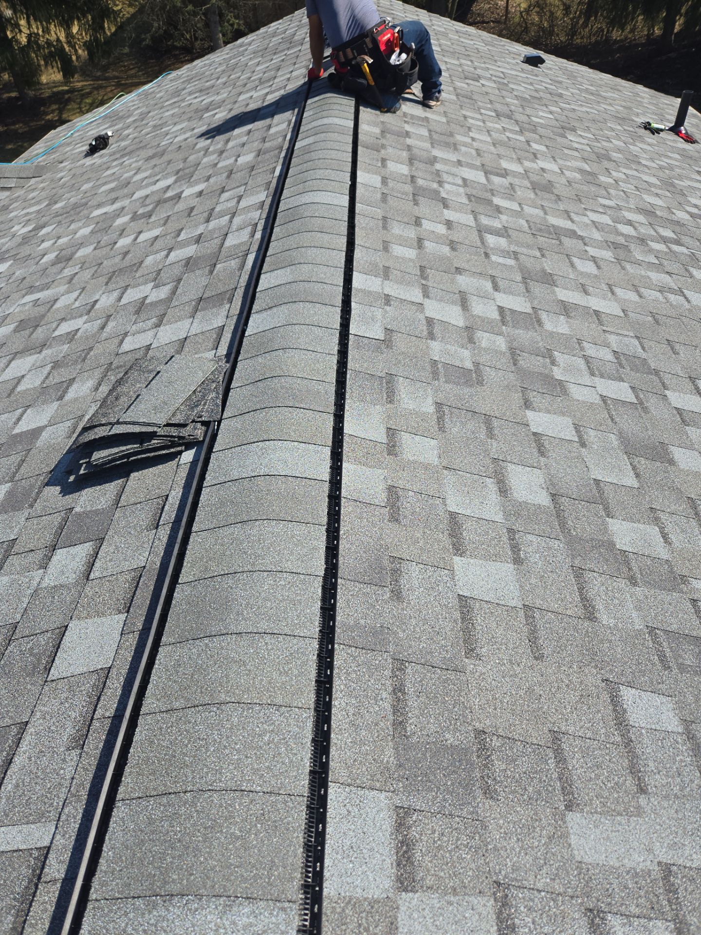 Atlas Pinnacle, Color, Coastal Granite, Drip Edge, Color, Black by Eagle Eye Roofing