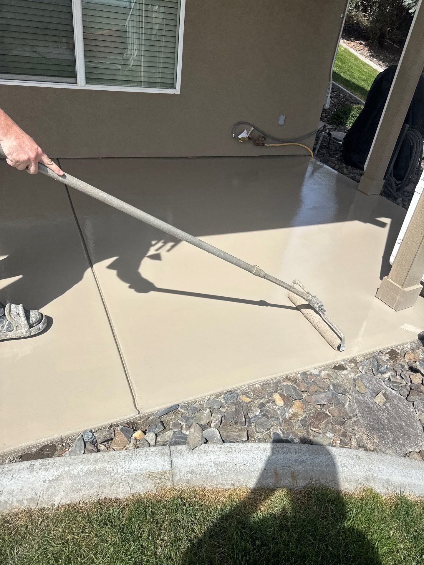 Patio and Walkway Coating Transformation Using Trail Mix in Pasco by Croc Coatings, LLC