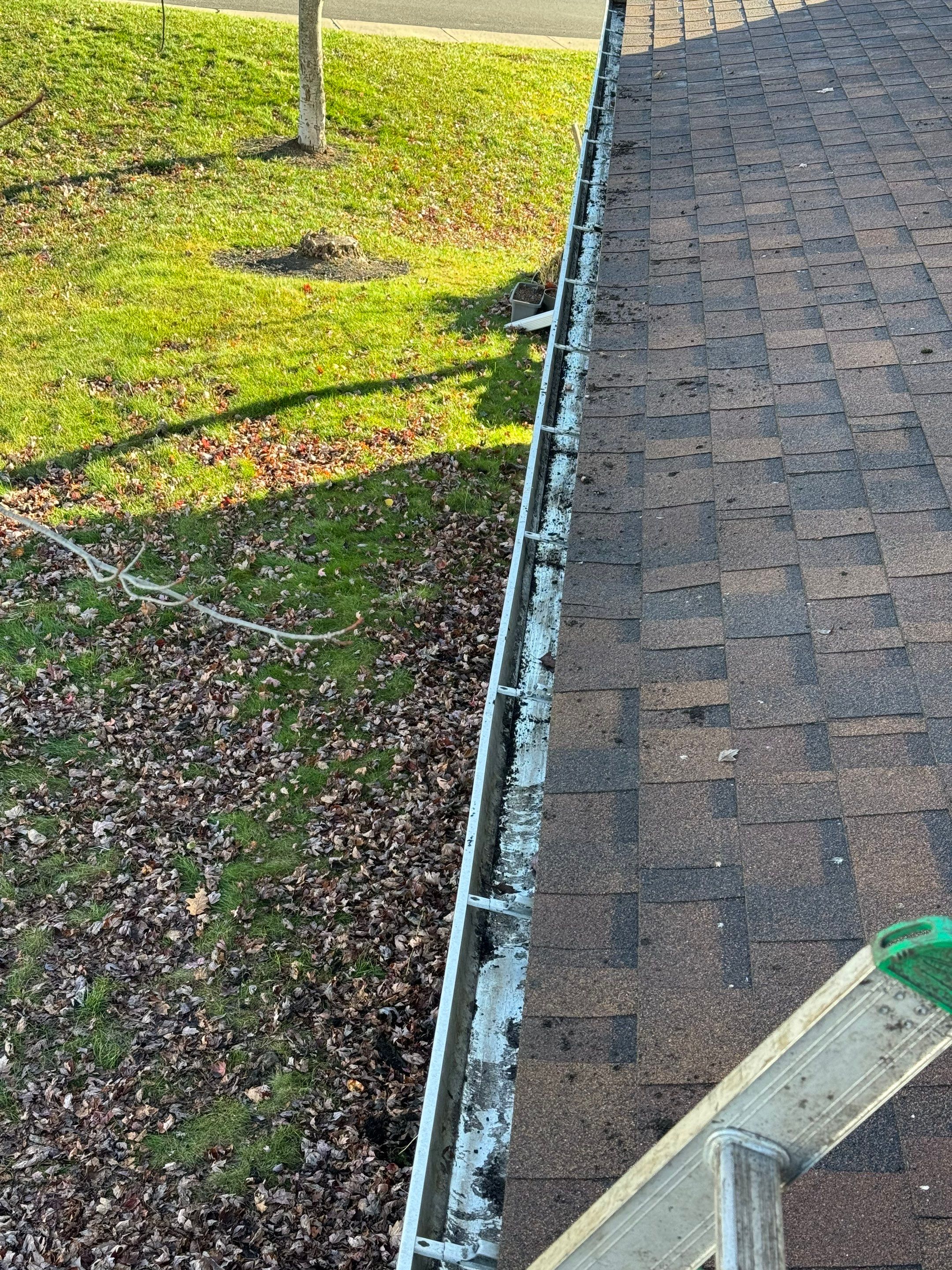 Commercial gutter cleaning Albany, NY after photo with clean gutters