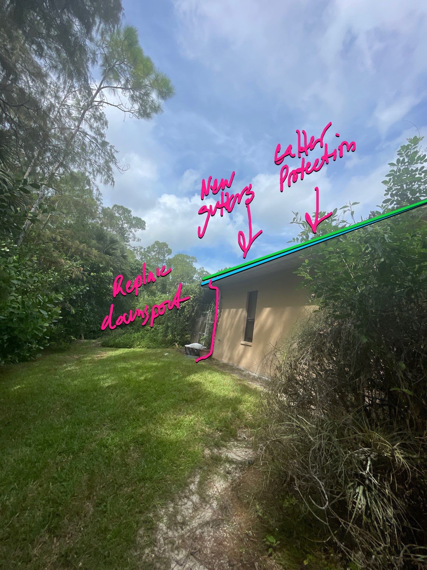 New Splash Guards and 6-Inch seamless Gutters in Naples FL by Gutter Professors