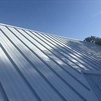 .032 Aluminum 1.5" Mechanical Seam Regal White  by Total Roofing System The Metal Roof Experts