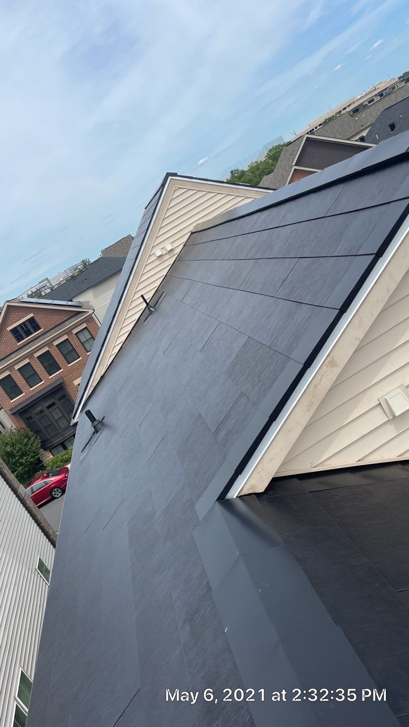 Tesla Solar Roof using Tesla Solar Roof V3 tiles by American Home Contractors