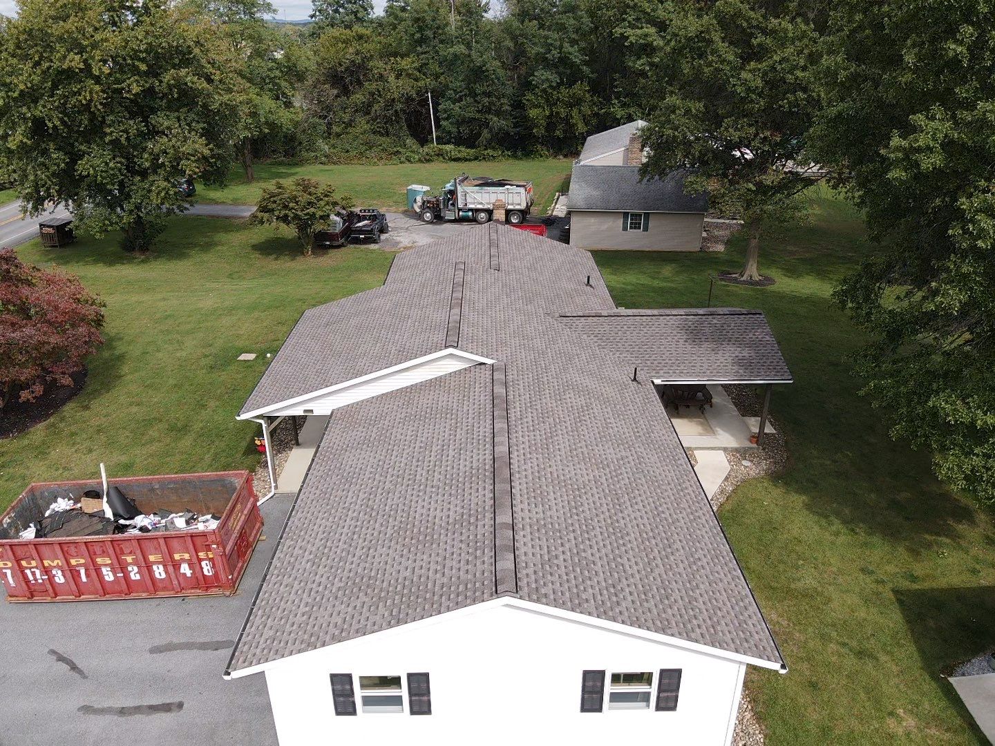 Residential GAF Timberline HDZ Shingle Roof Installation in Walnut Bottom by Teflon Roofing